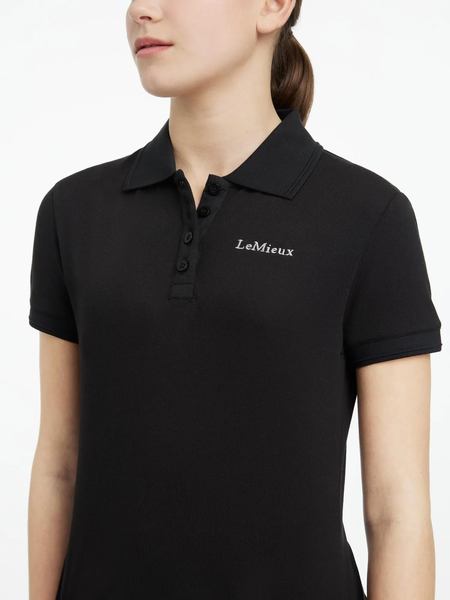 LeMieux Young Rider Classique Polo Shirt Black - Image 2