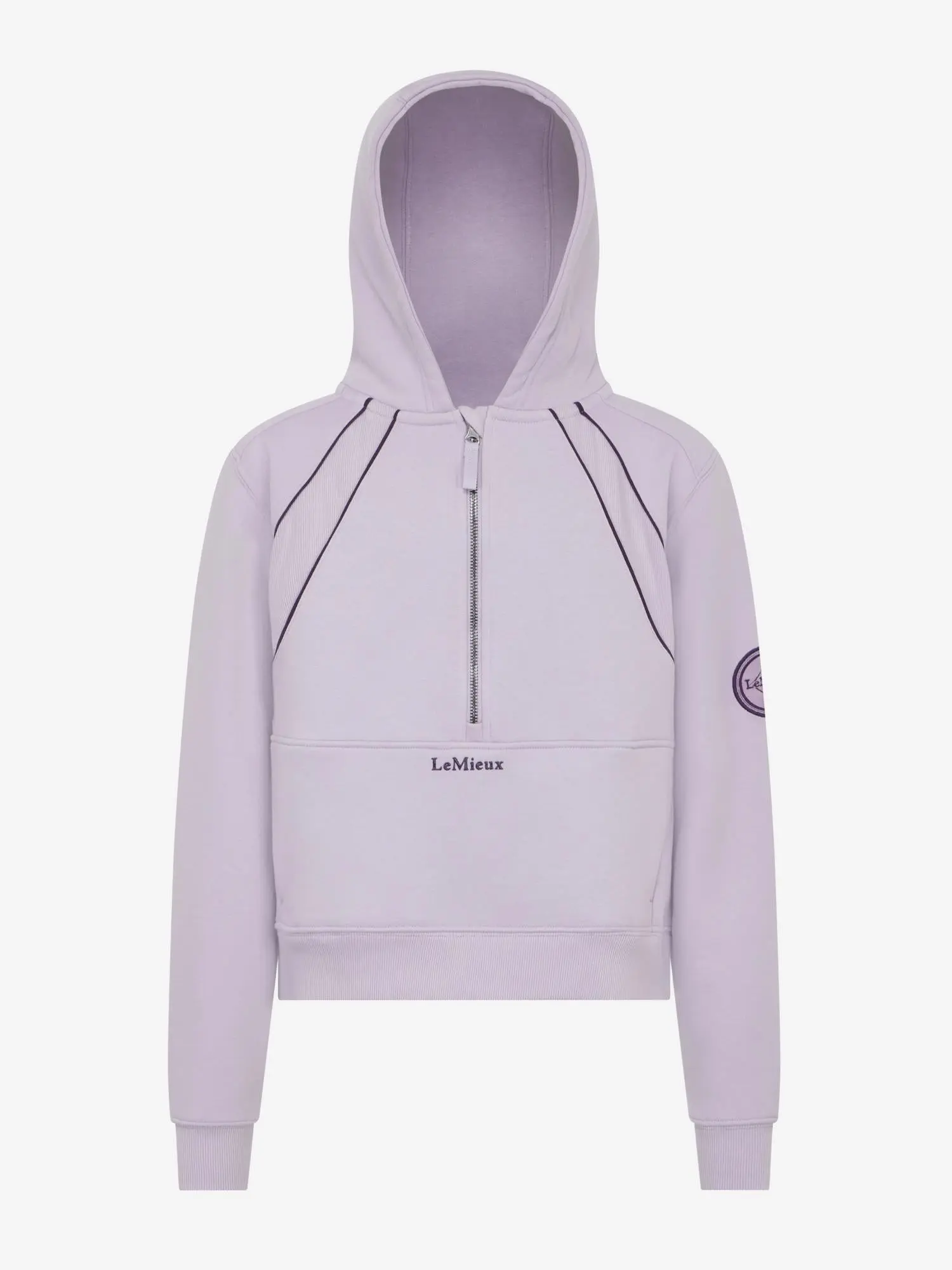 LeMieux Young Rider Hettie Half Zip Hoodie Lilac - Image 3