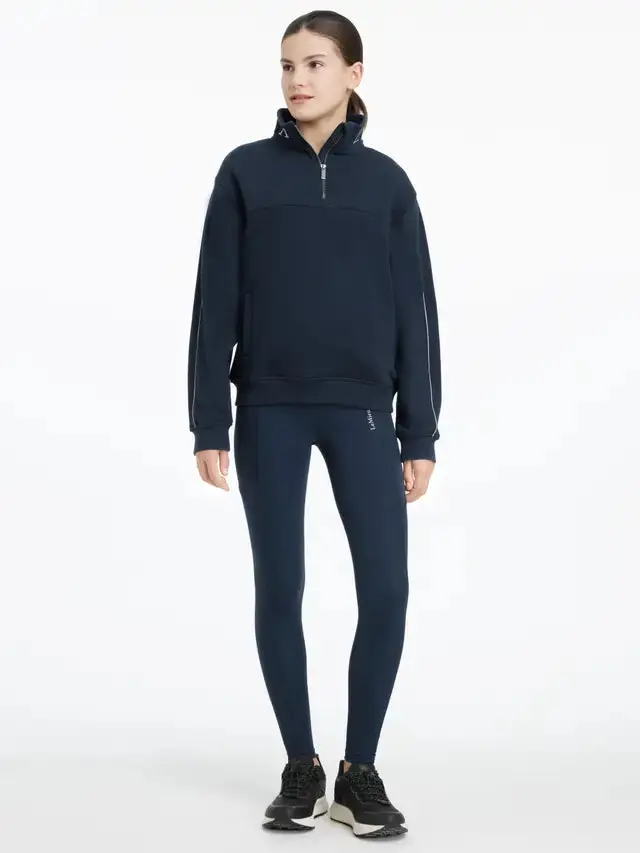 LeMieux Young Rider Kate Quarter Zip Sweat Navy - Image 4