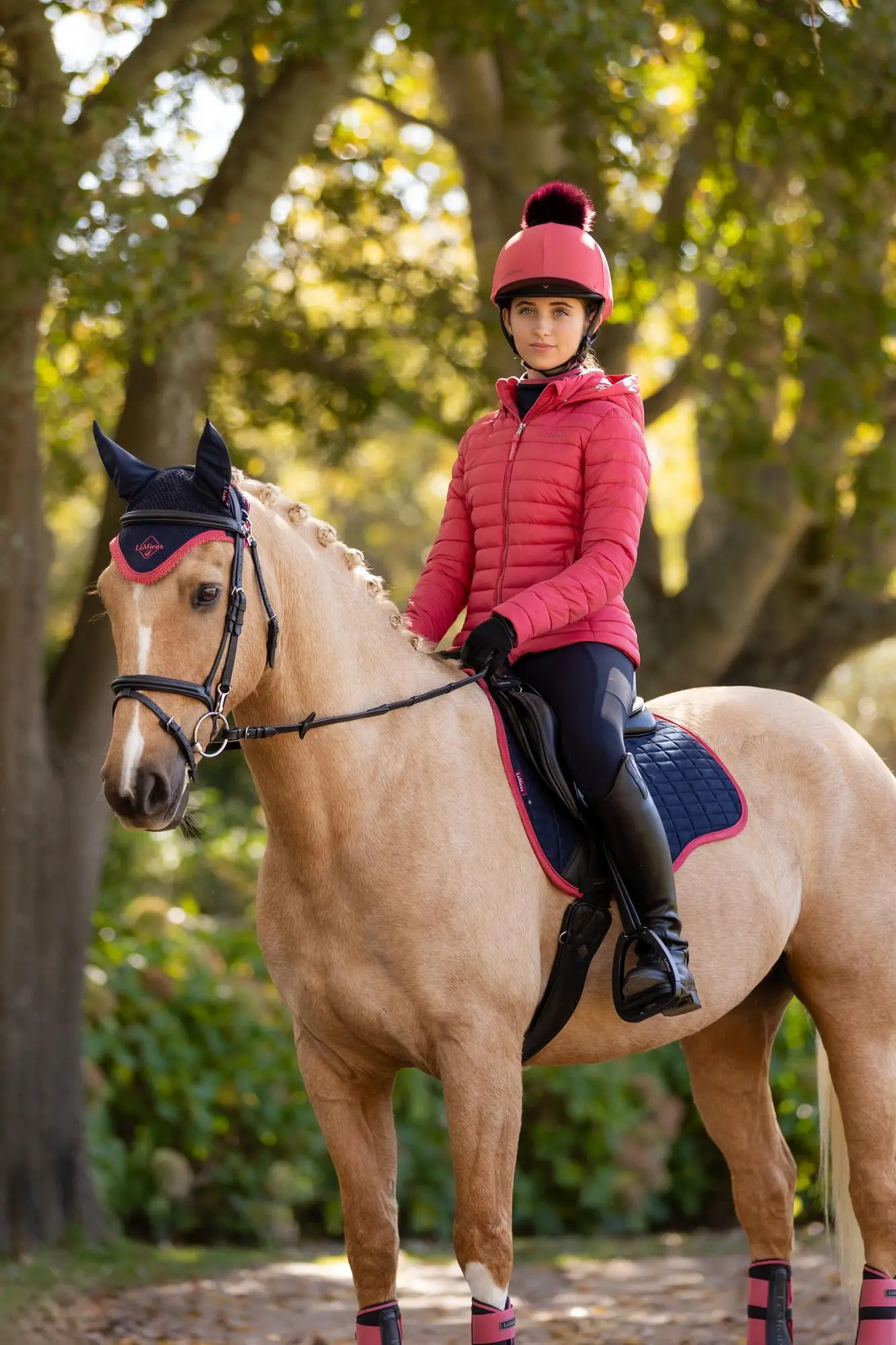 LeMieux Young Rider Ruby Puffer Jacket Cranberry