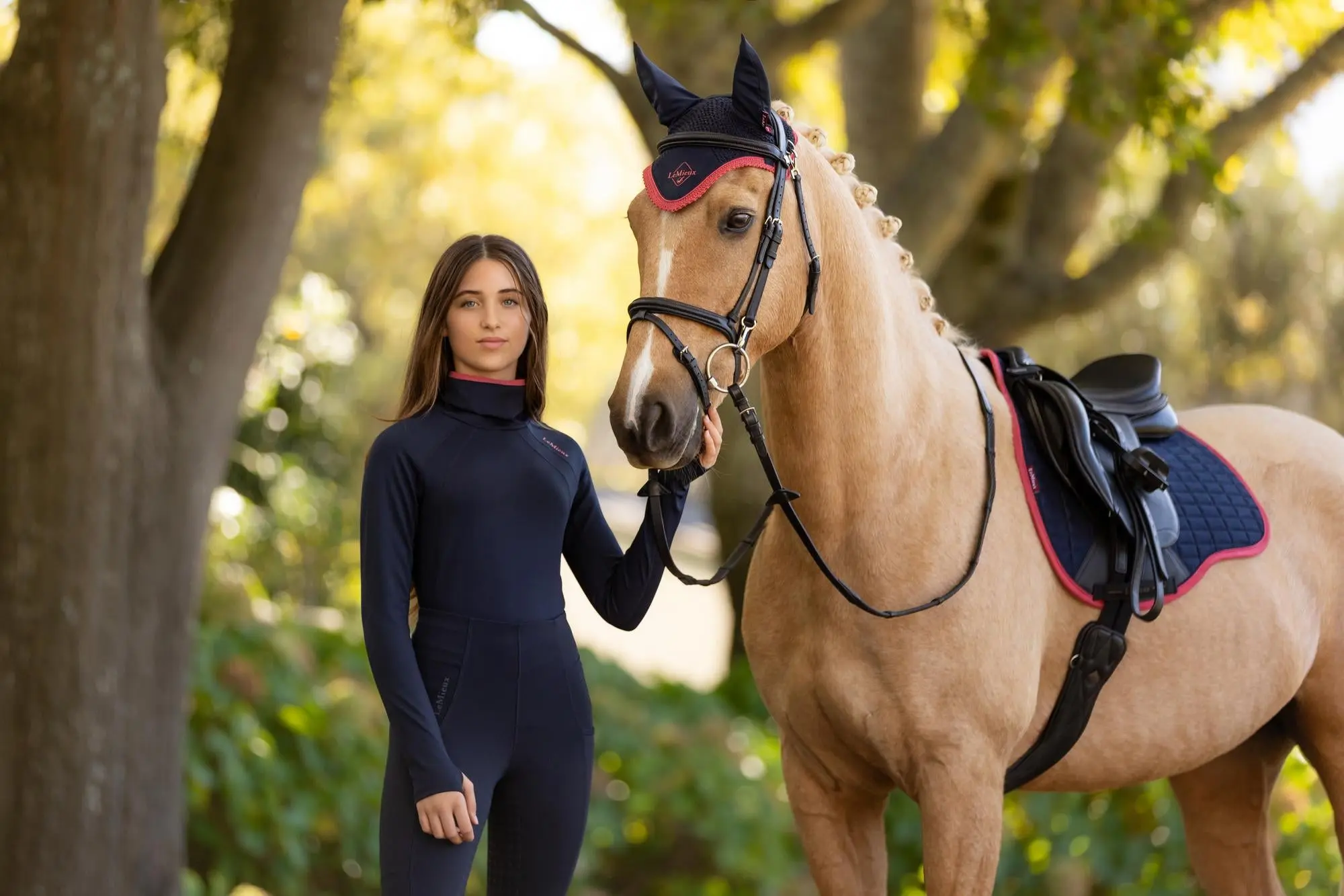 LeMieux Young Rider Savannah Snood Base Layer Navy - Image 3
