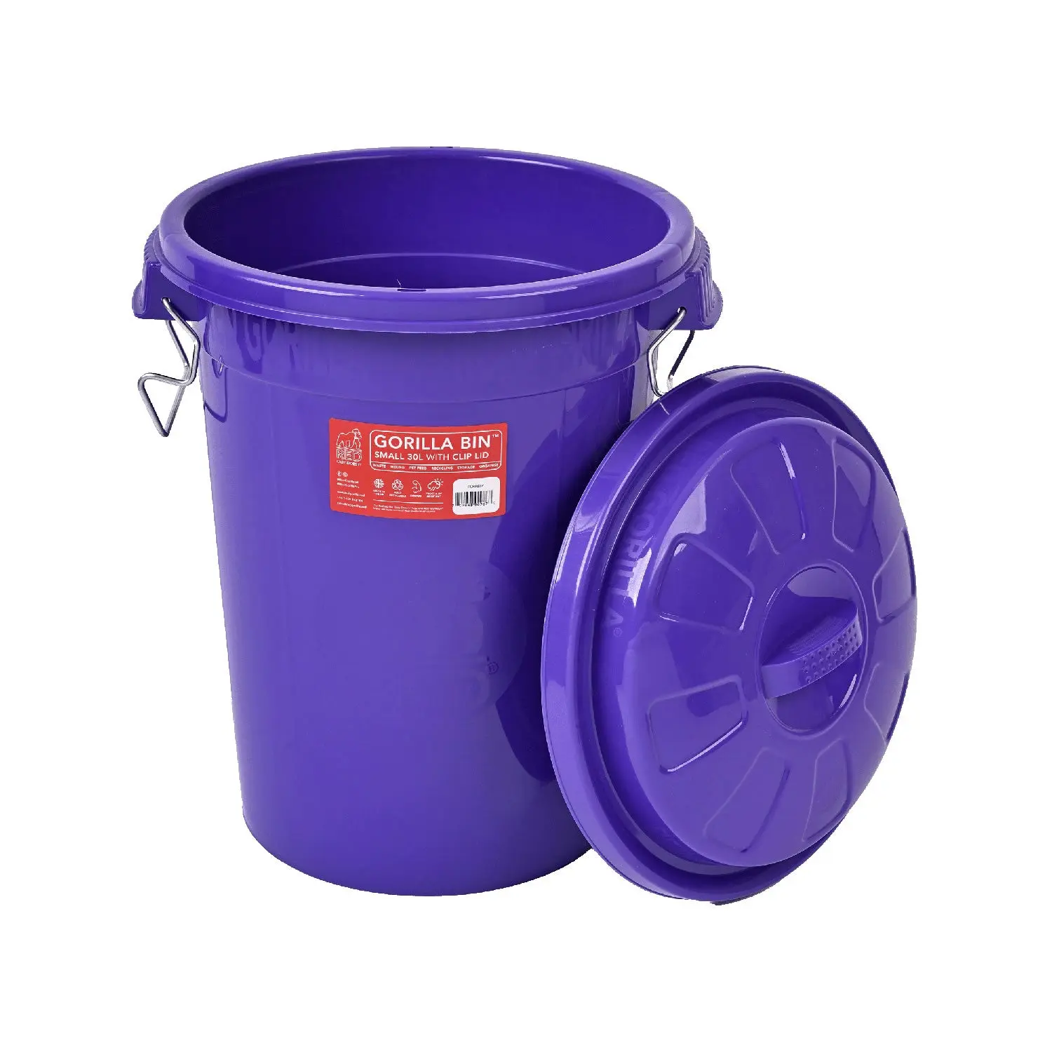 Red Gorilla Bin With Clip Lid 30  Lt - Image 3