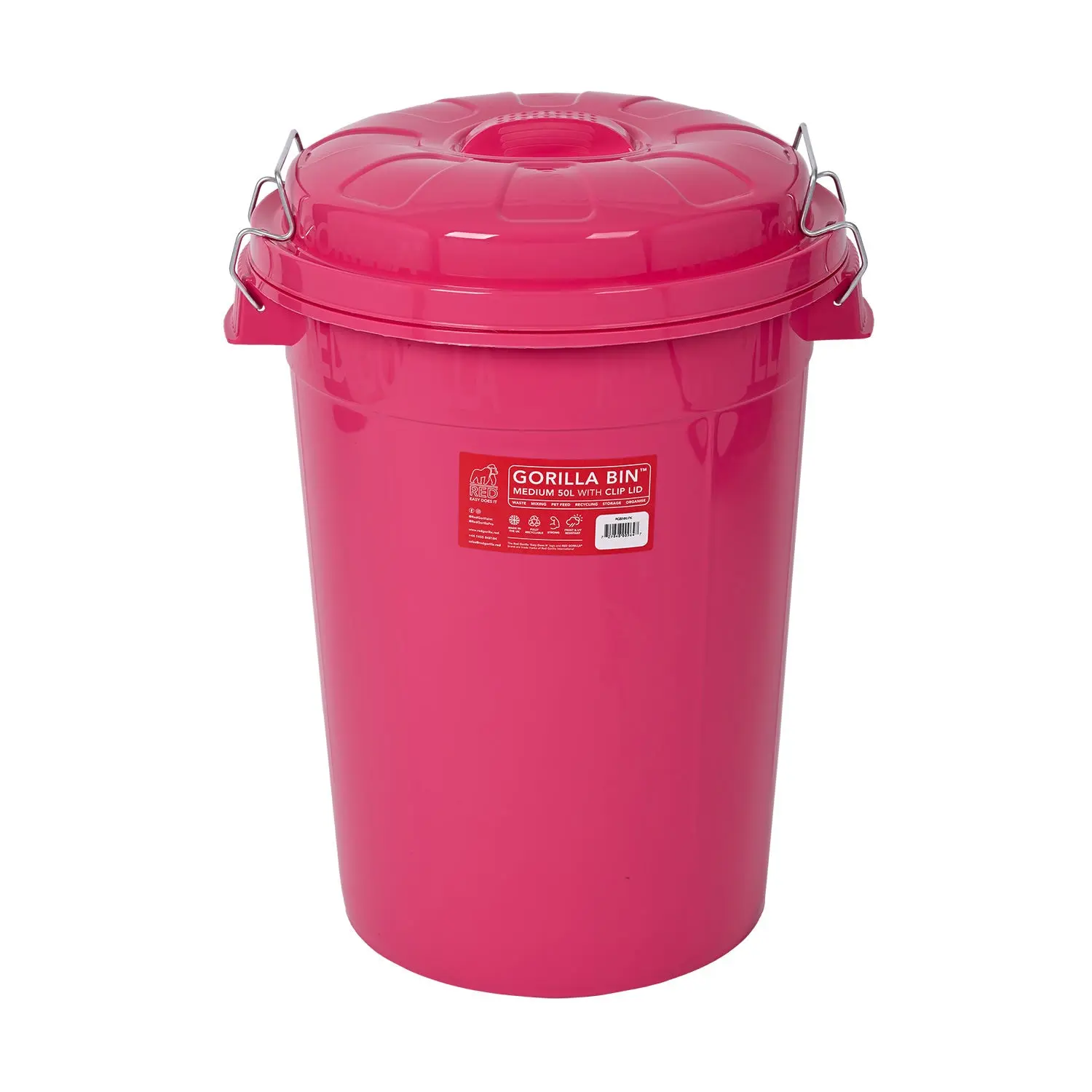 Red Gorilla Bin With Clip Lid 50 Lt - Image 2