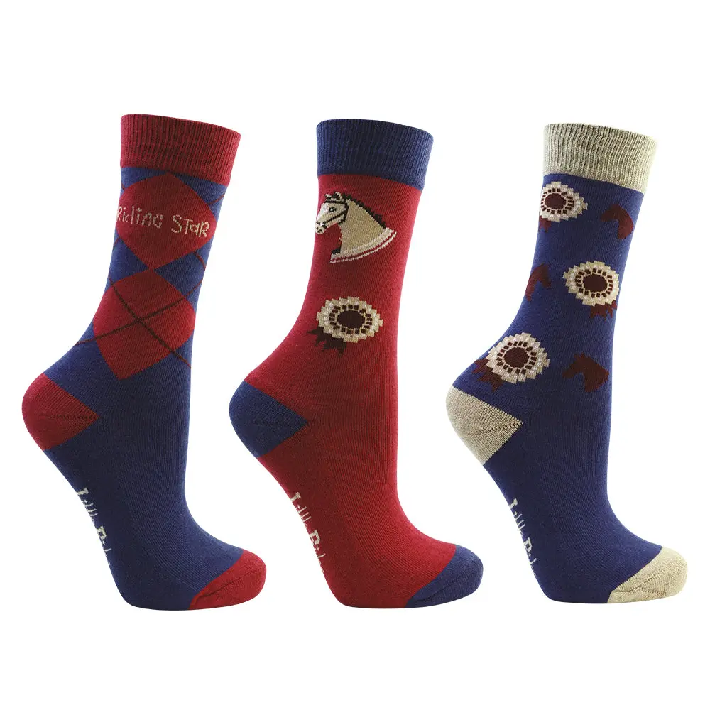 Riding Star Collection Socks by Little Rider (Pack of 3)