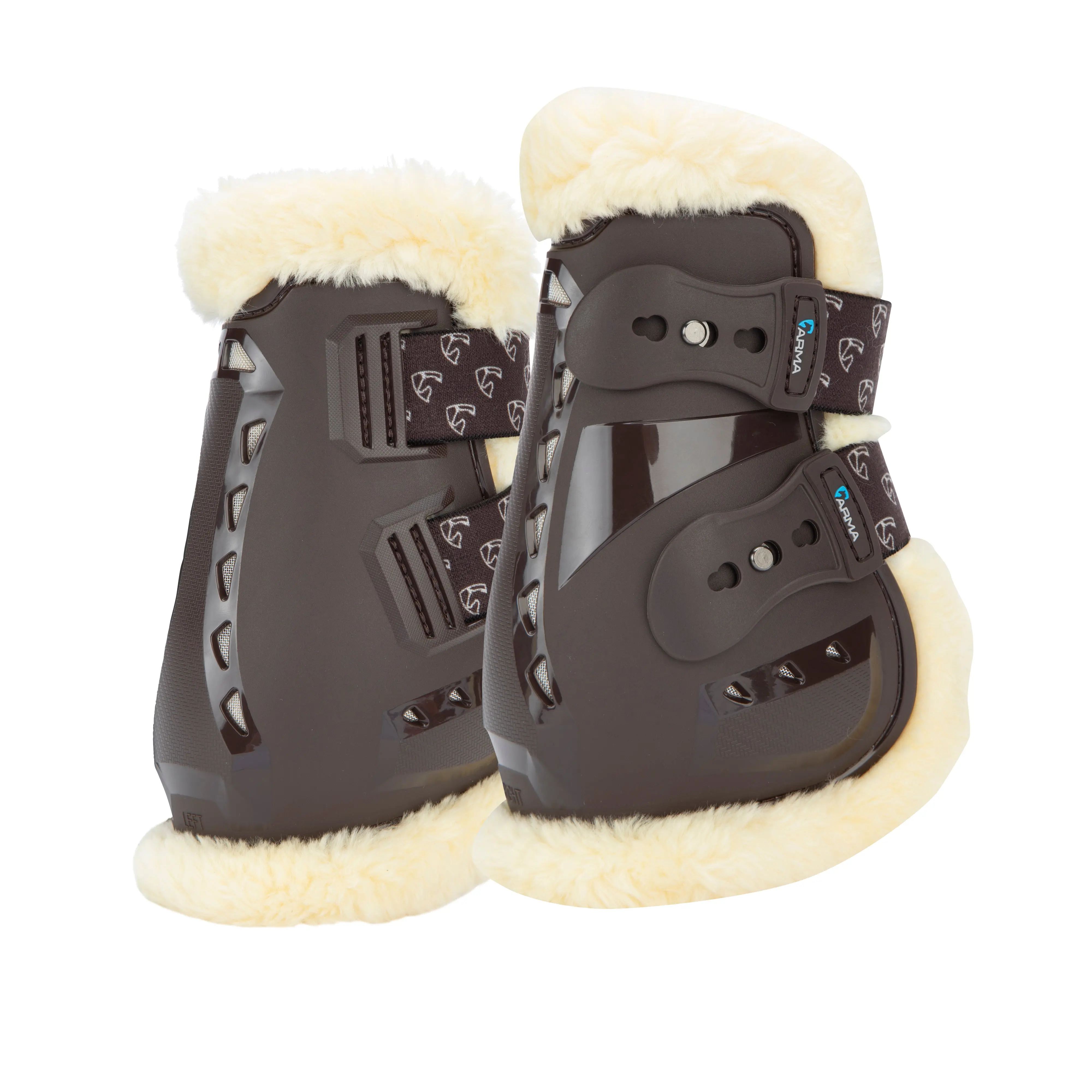 Shires ARMA Carbon Pro SupaFleece Fetlock Boots Brown - Image 11