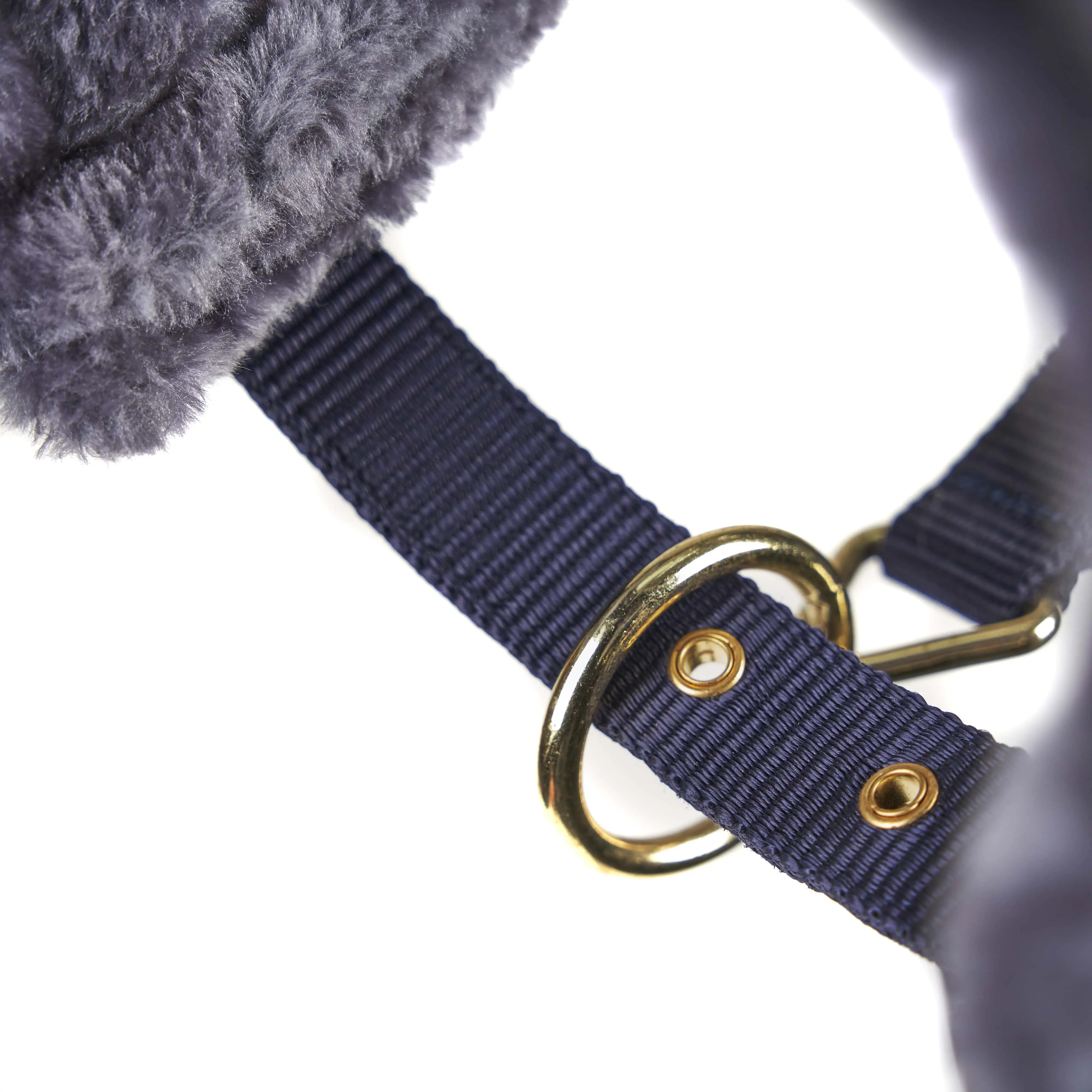 Shires ARMA Navy Fleece Lined Lunge Cavesson - Image 4