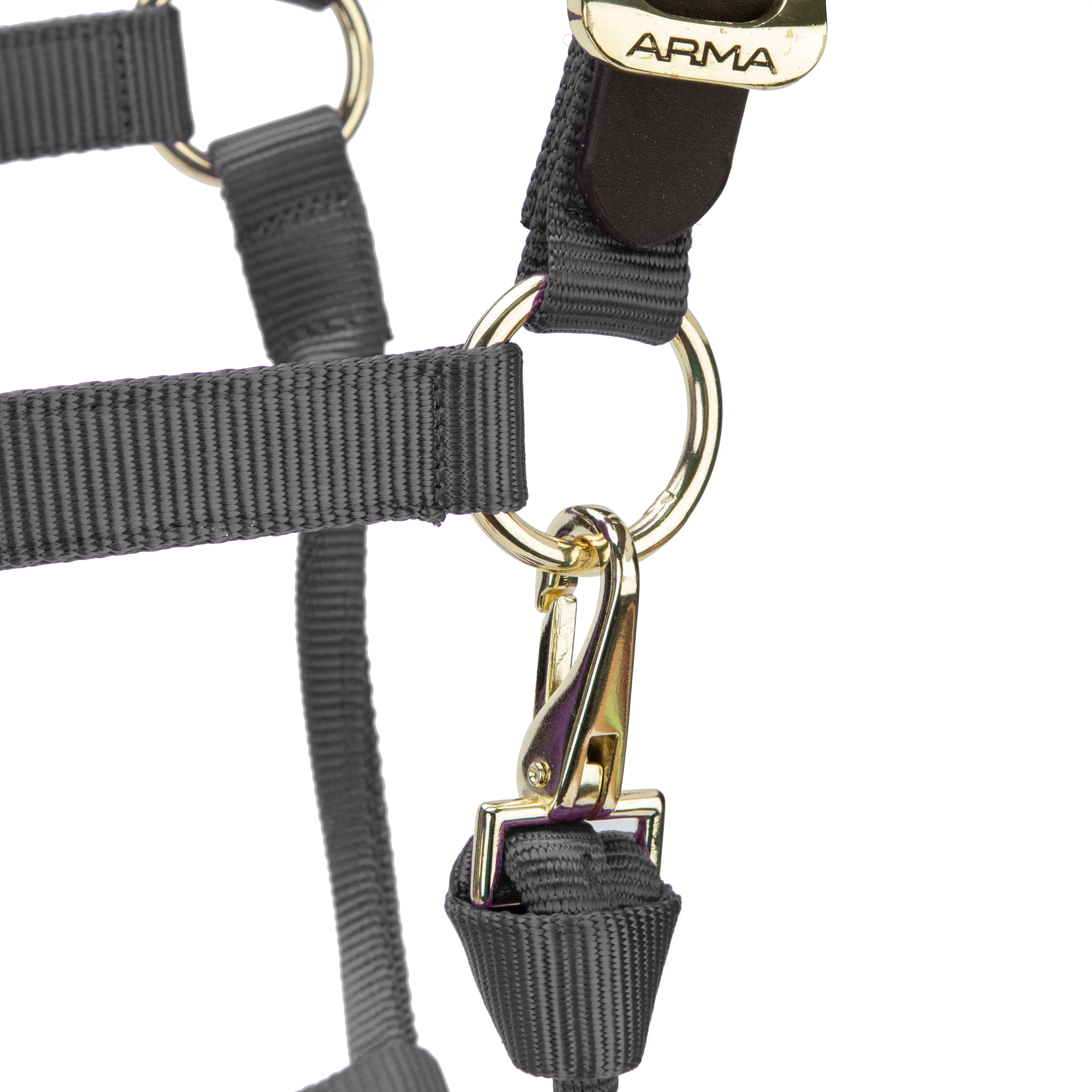 Shires ARMA Premium Adjustable FieldSafe Headcollar Grey - Image 4