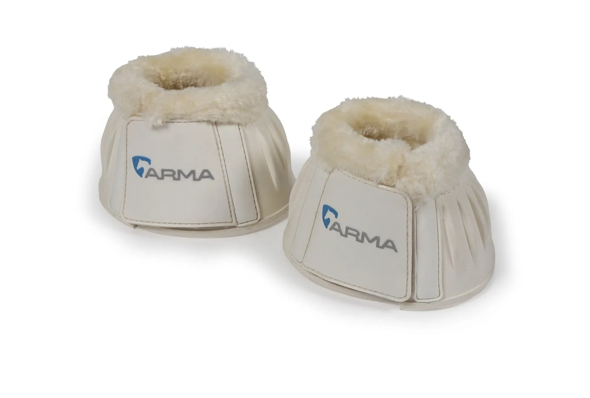 Shires ARMA White Fleece Topped Over Reach Boots