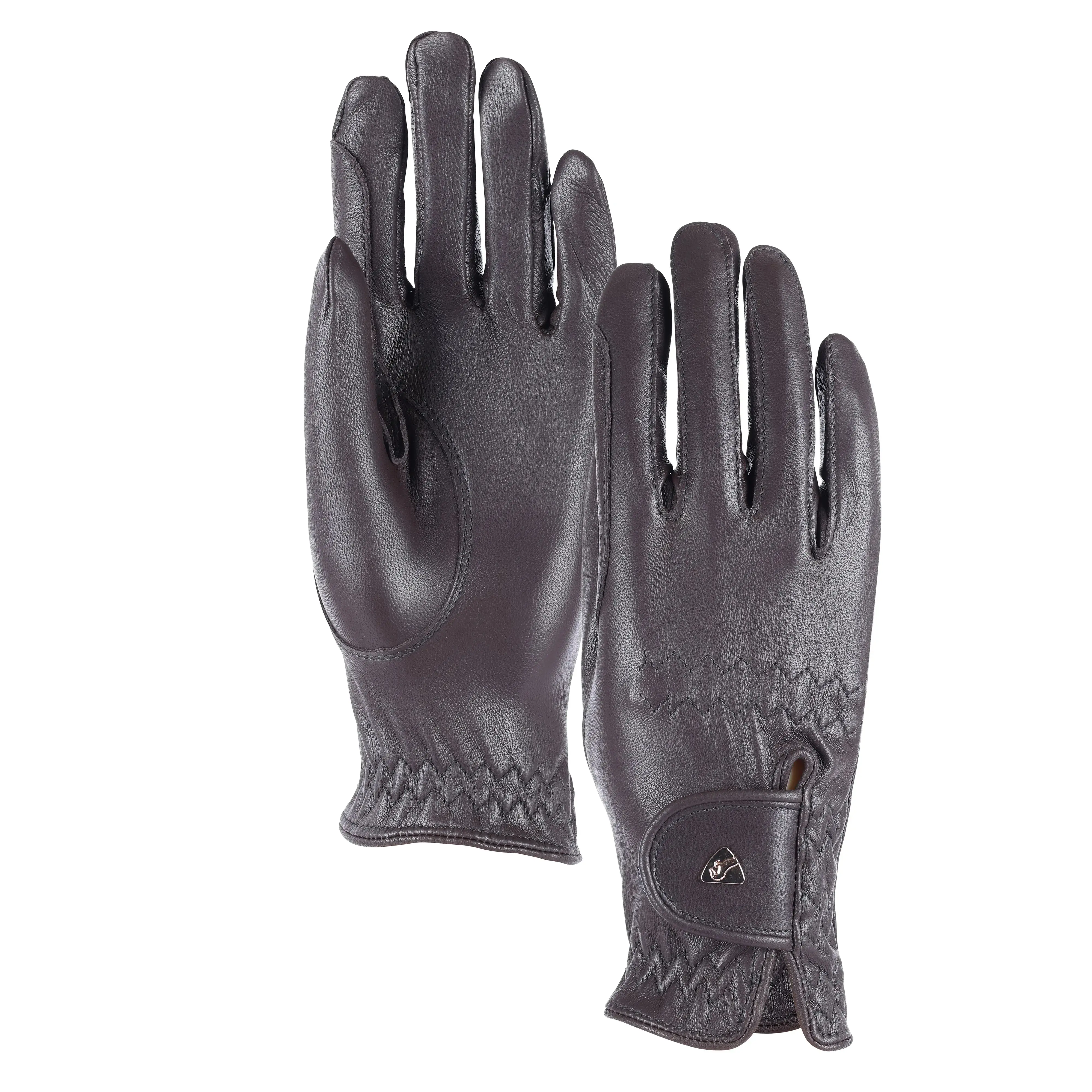 Shires Aubrion Brown Estade Childs Riding Gloves - Image 2