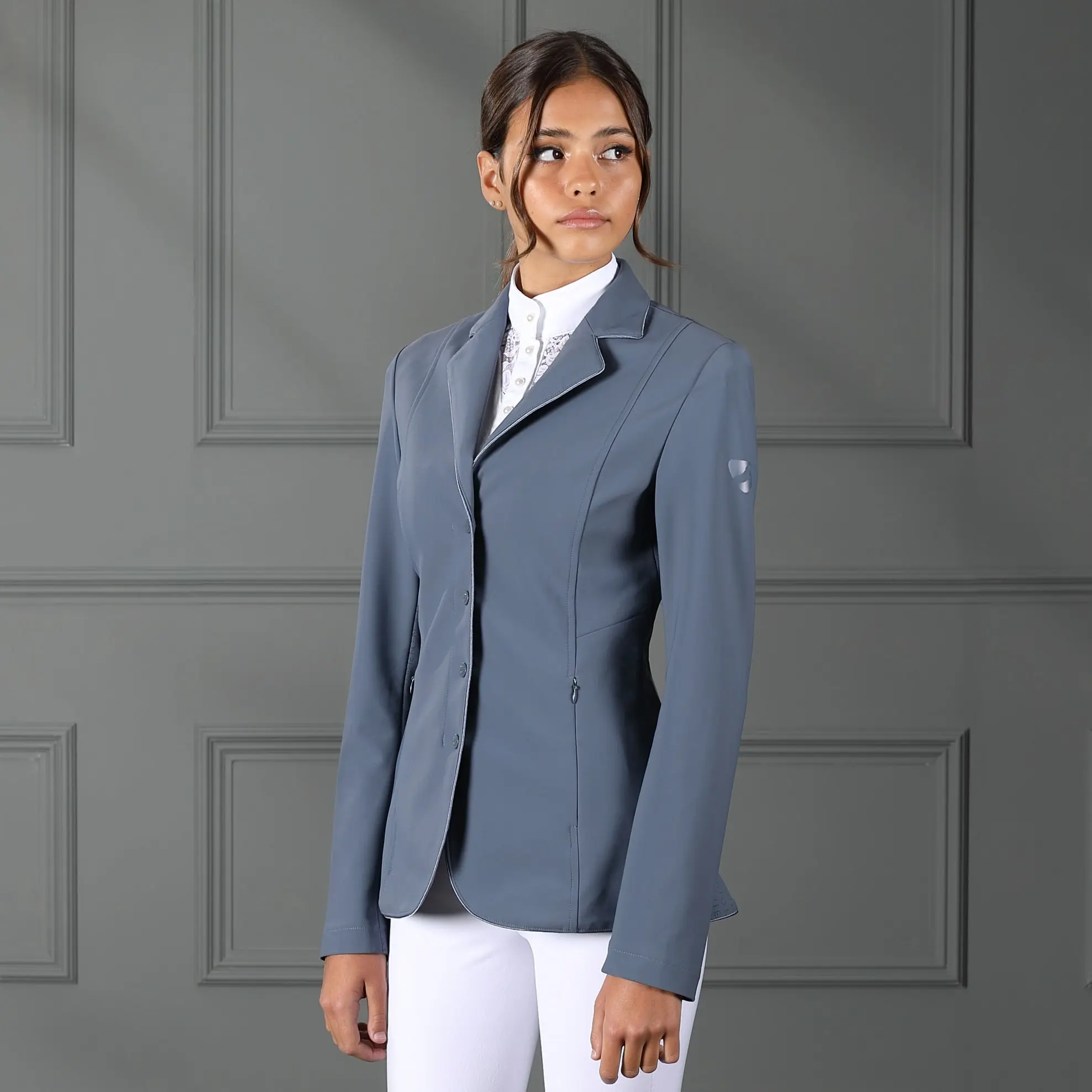 Shires Aubrion Storm Grey Young Rider Dartford Show Jacket
