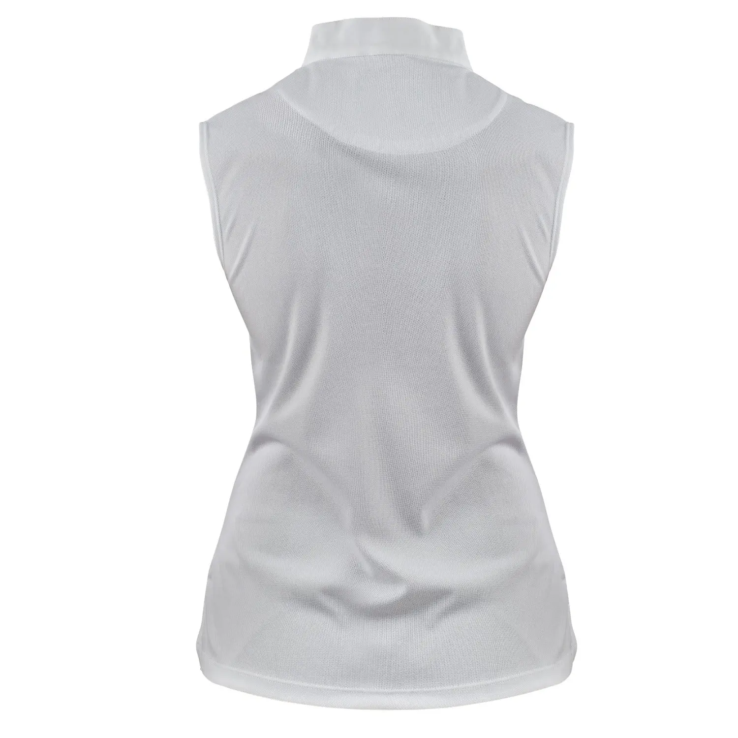 Shires Aubrion Ladies White Sleeveless Stock Shirt - Image 3
