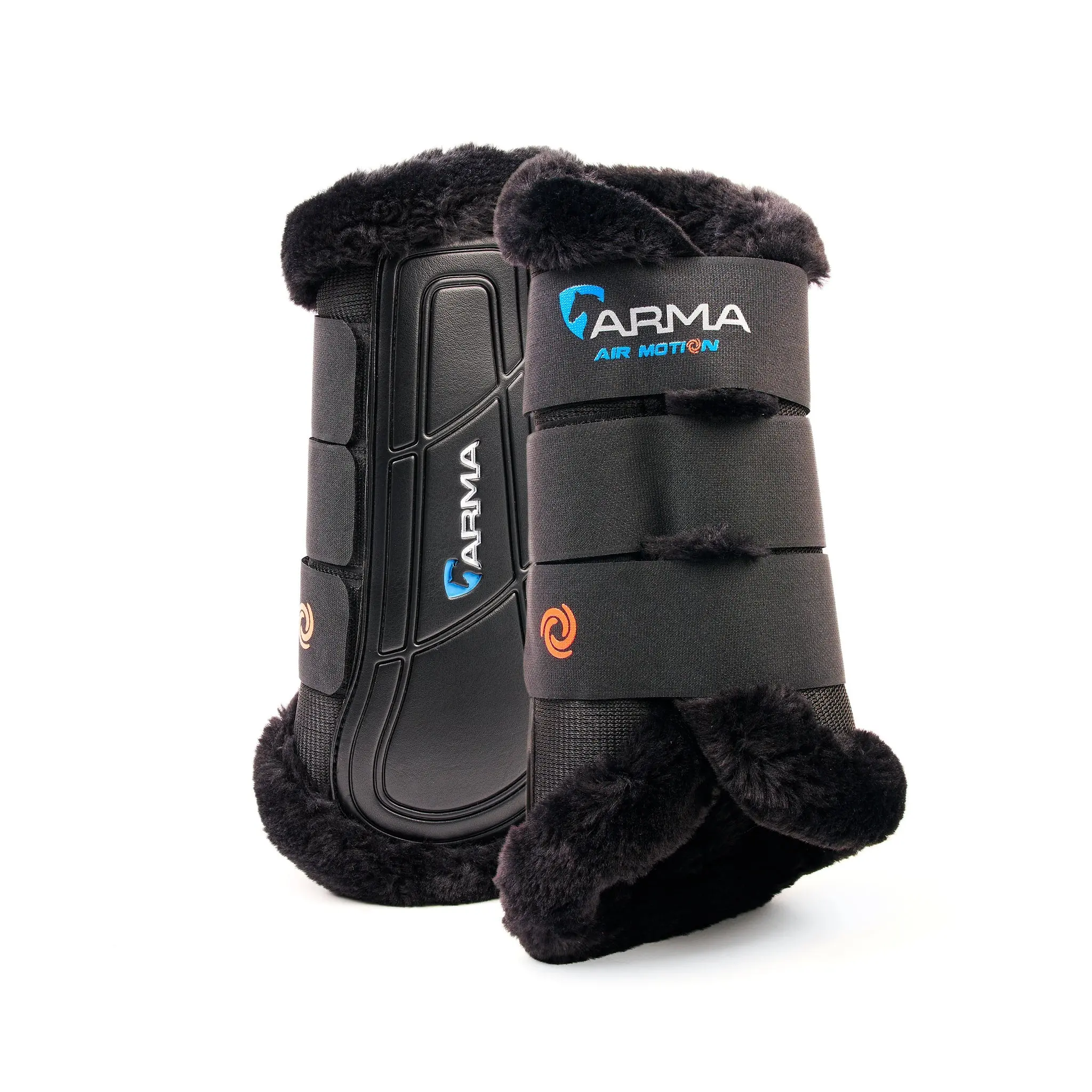 Shires Black ARMA Air Motion SupaFleece Brushing Boots - Image 2
