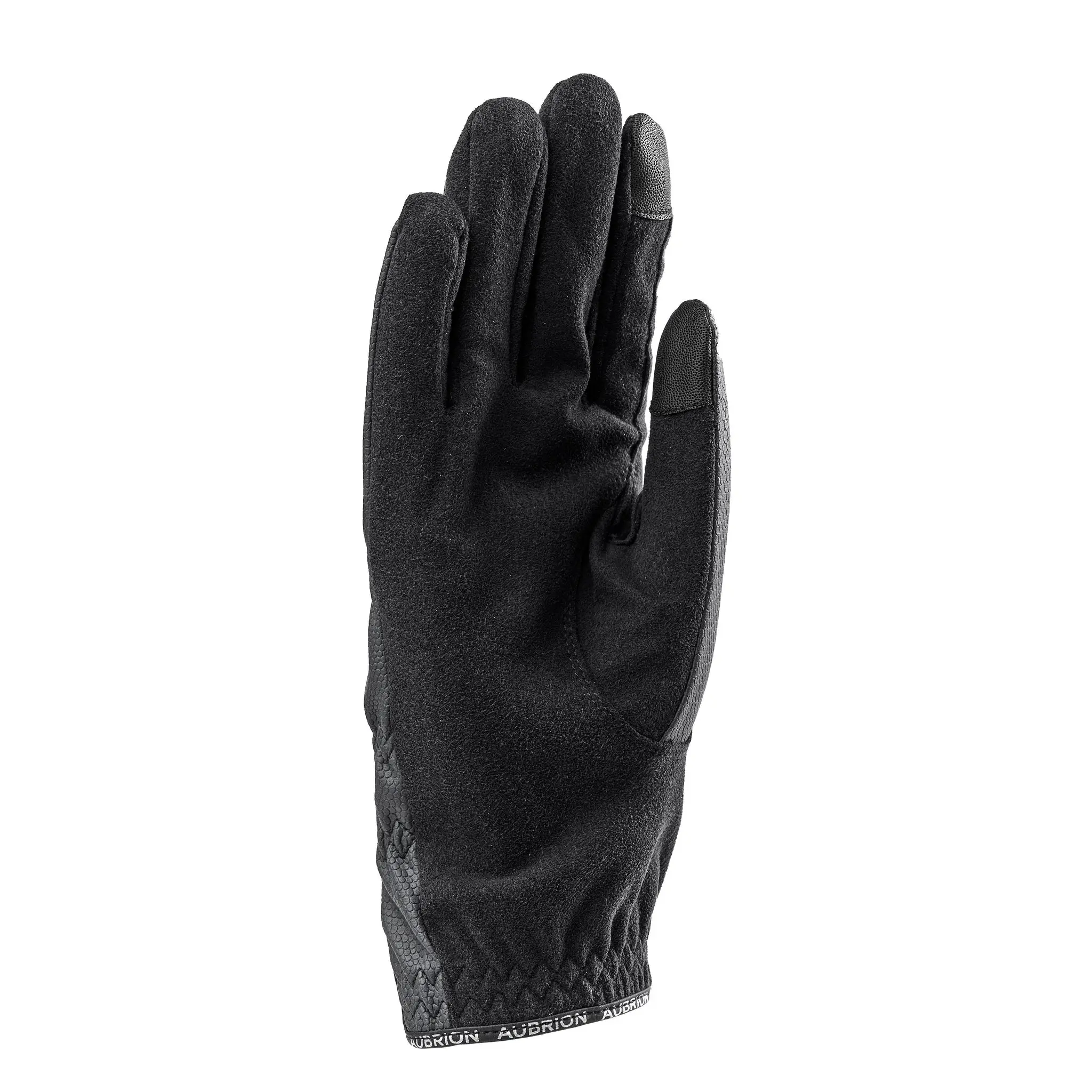 Shires Black Aubrion Stadium FlexFit Riding Gloves - Child - Image 2