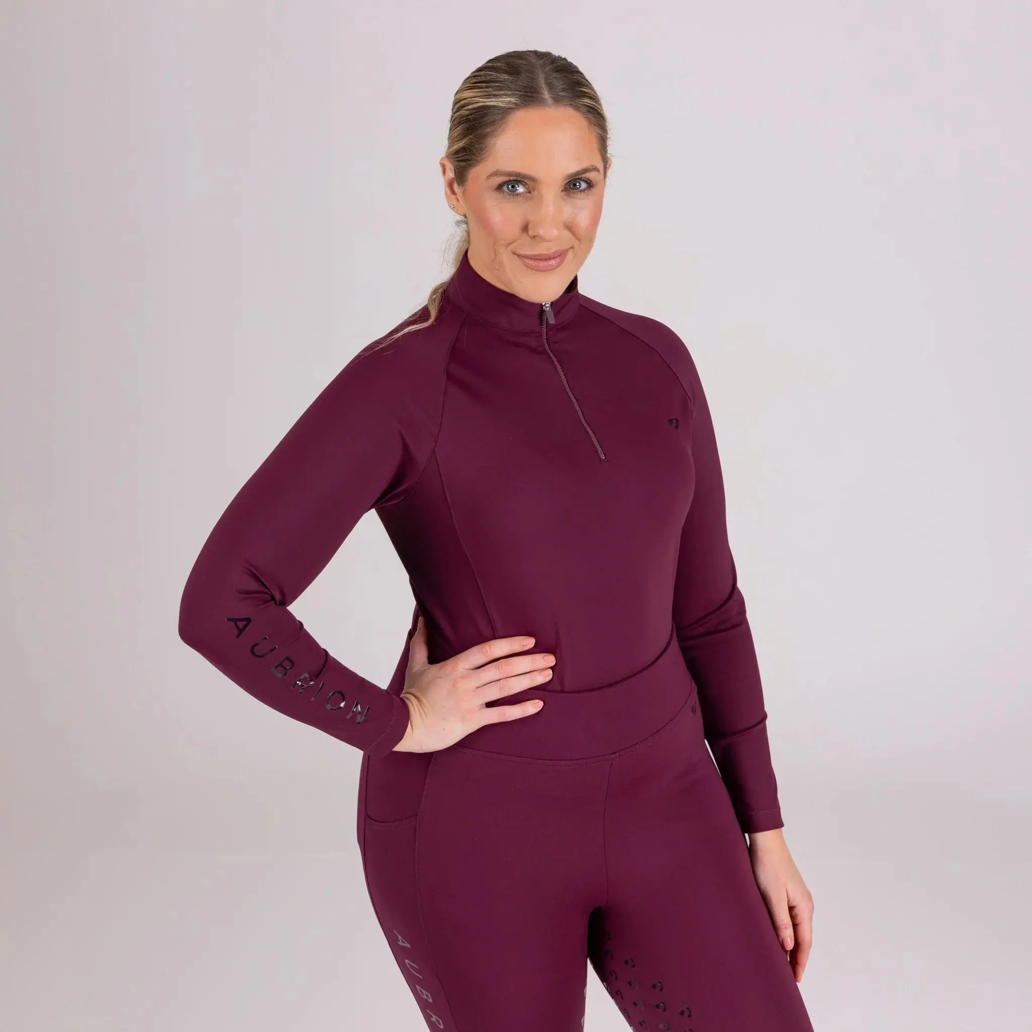 Shires Black Cherry Aubrion Eltar Base Layer - Image 4