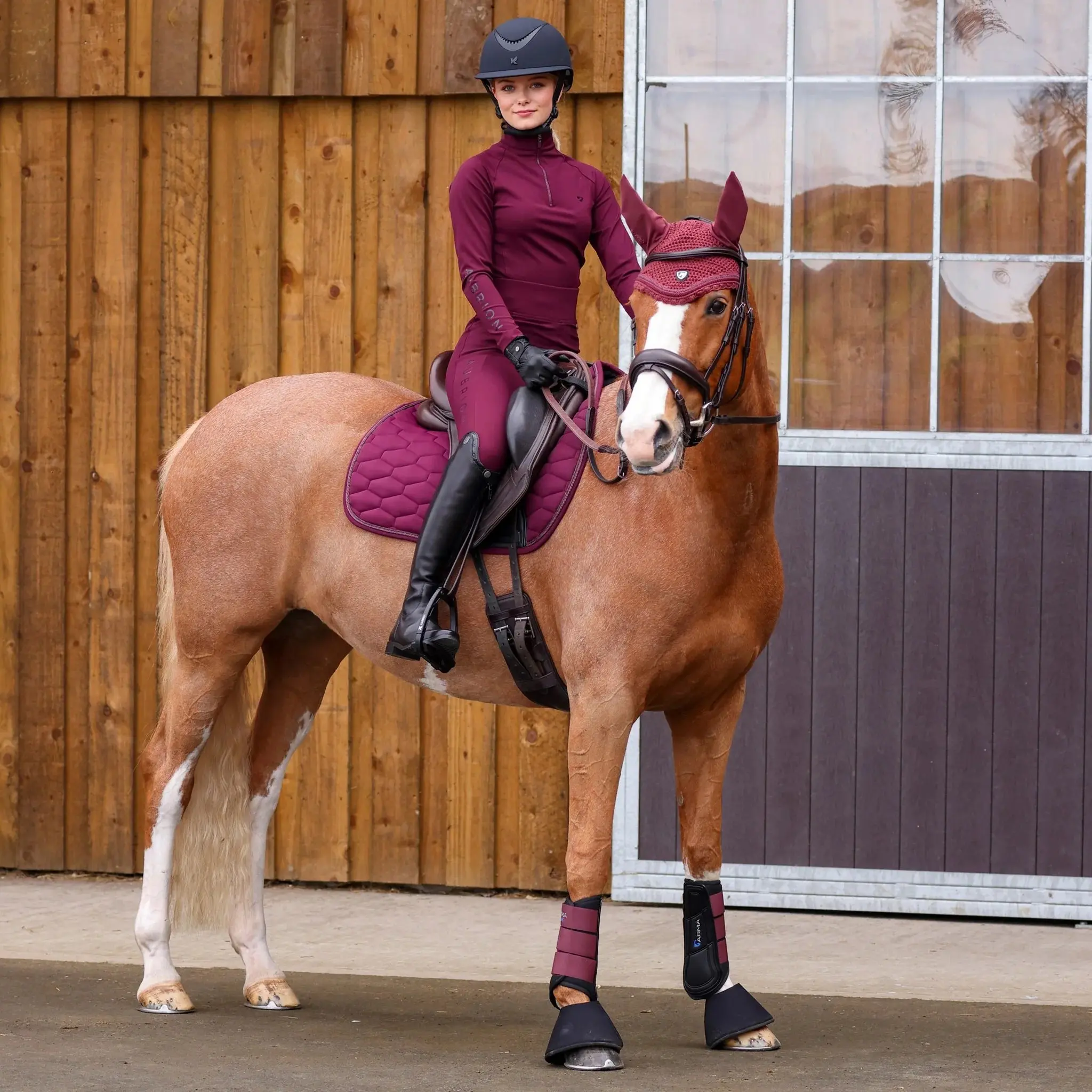 Shires Black Cherry Aubrion Eltar Base Layer - Image 9