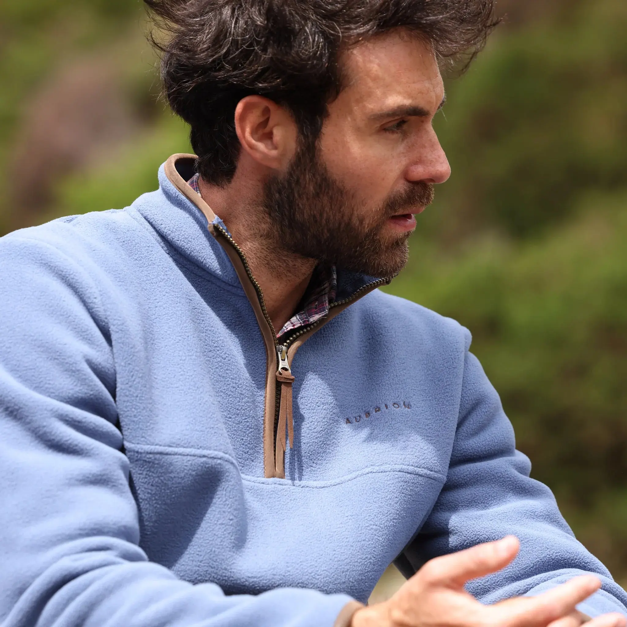 Shires Blue Aubrion Core Half Zip Fleece - Gents - Image 2
