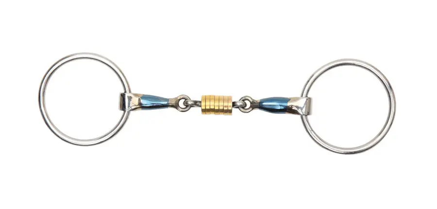 Shires Blue Sweet Iron Loose Ring Snaffle With Roller Links - Image 4