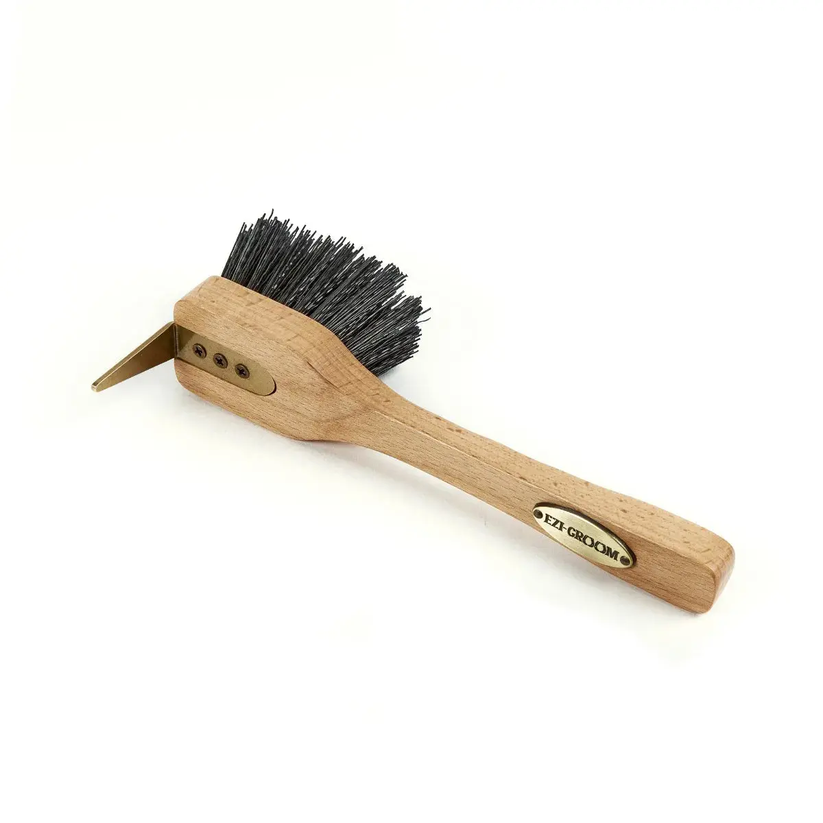 Shires EZI-GROOM Premium Hoof Pick Brush-Wood - Image 2