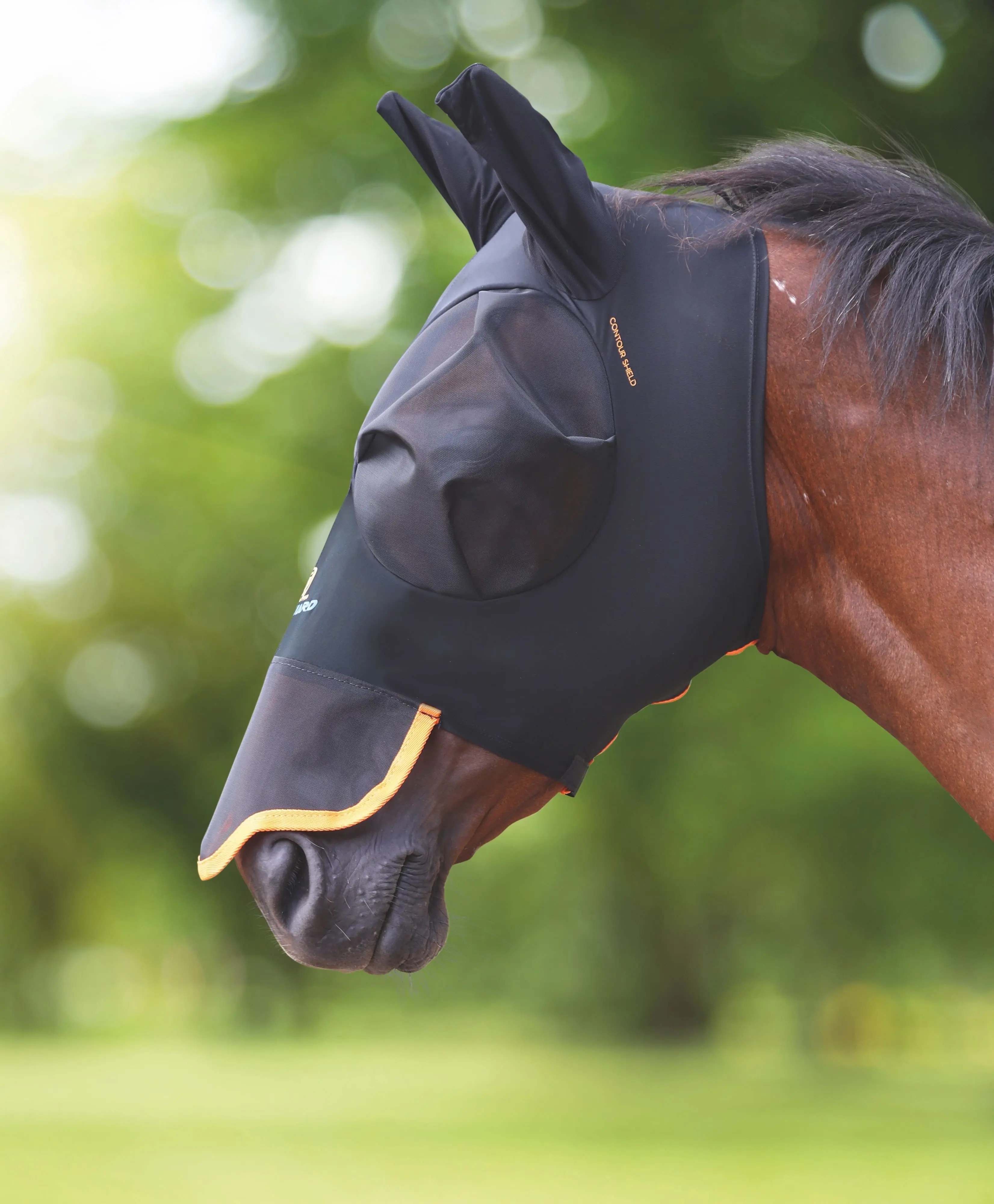 Shires FlyGuard Pro Stretch Fly Mask with Nose - Image 6