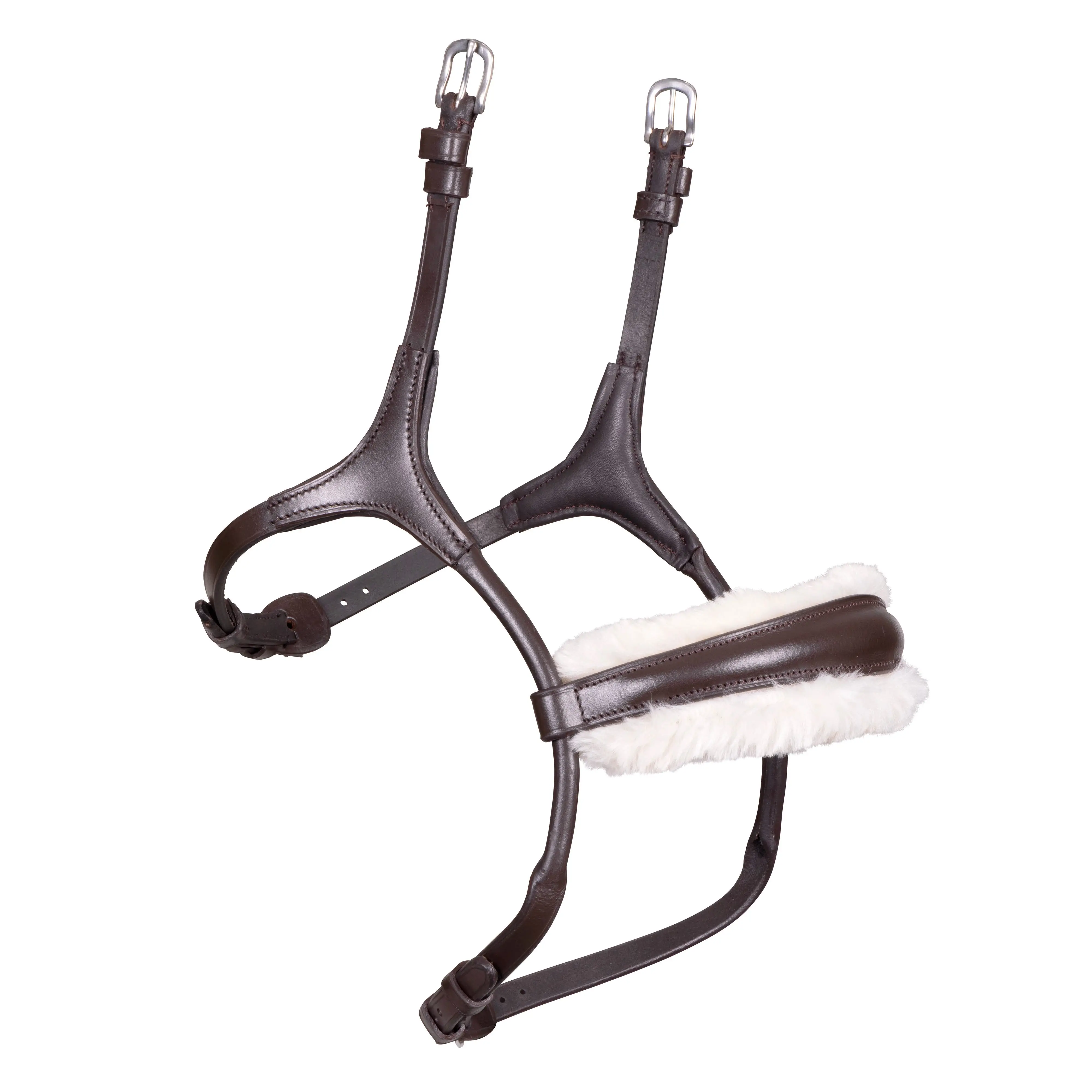 Shires Havana Velociti Rapida Rolled Fleece Lined Cavesson Noseband