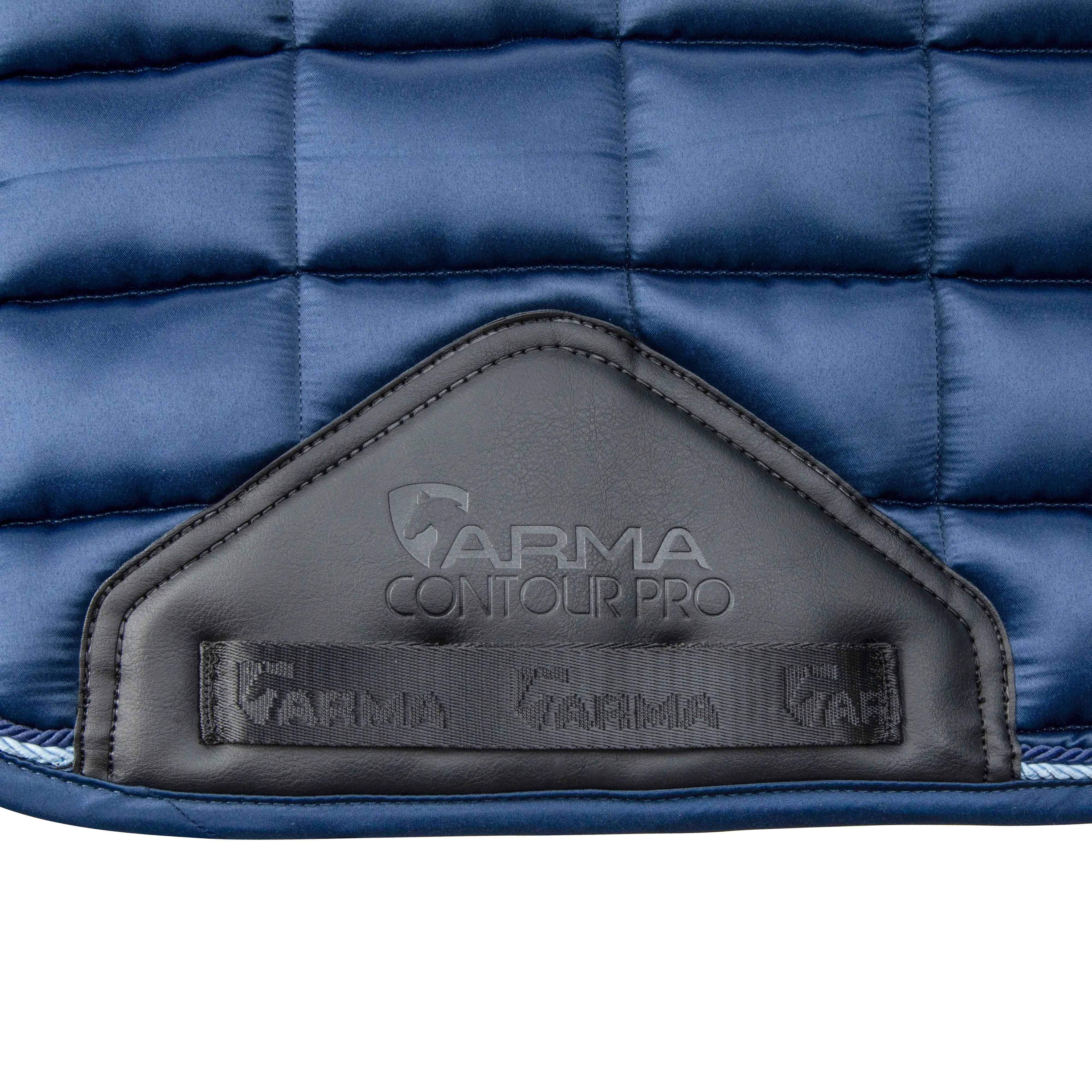 Shires Navy ARMA Eltar Satin Saddlecloth - Image 4