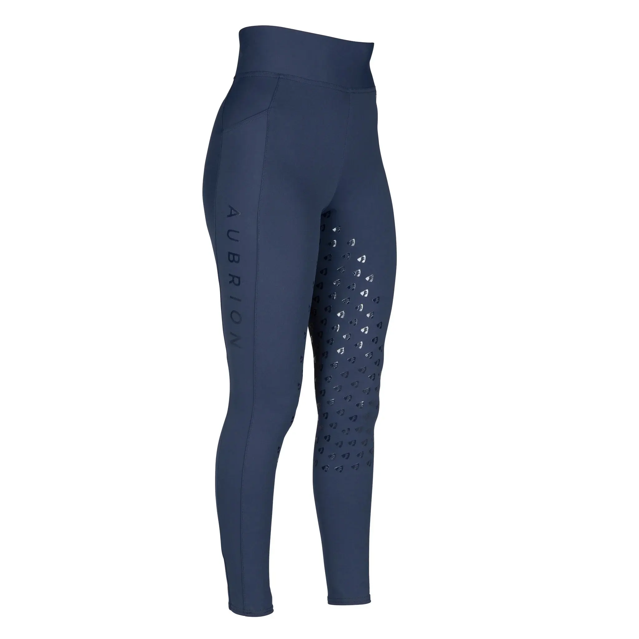 Shires Navy Aubrion Eltar Riding Tights - Young Rider - Image 3
