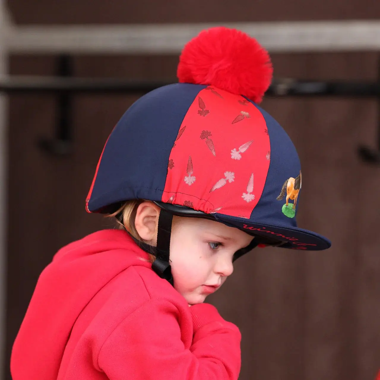 Shires Navy / Red Winnie & Me Hat Silk - Image 5