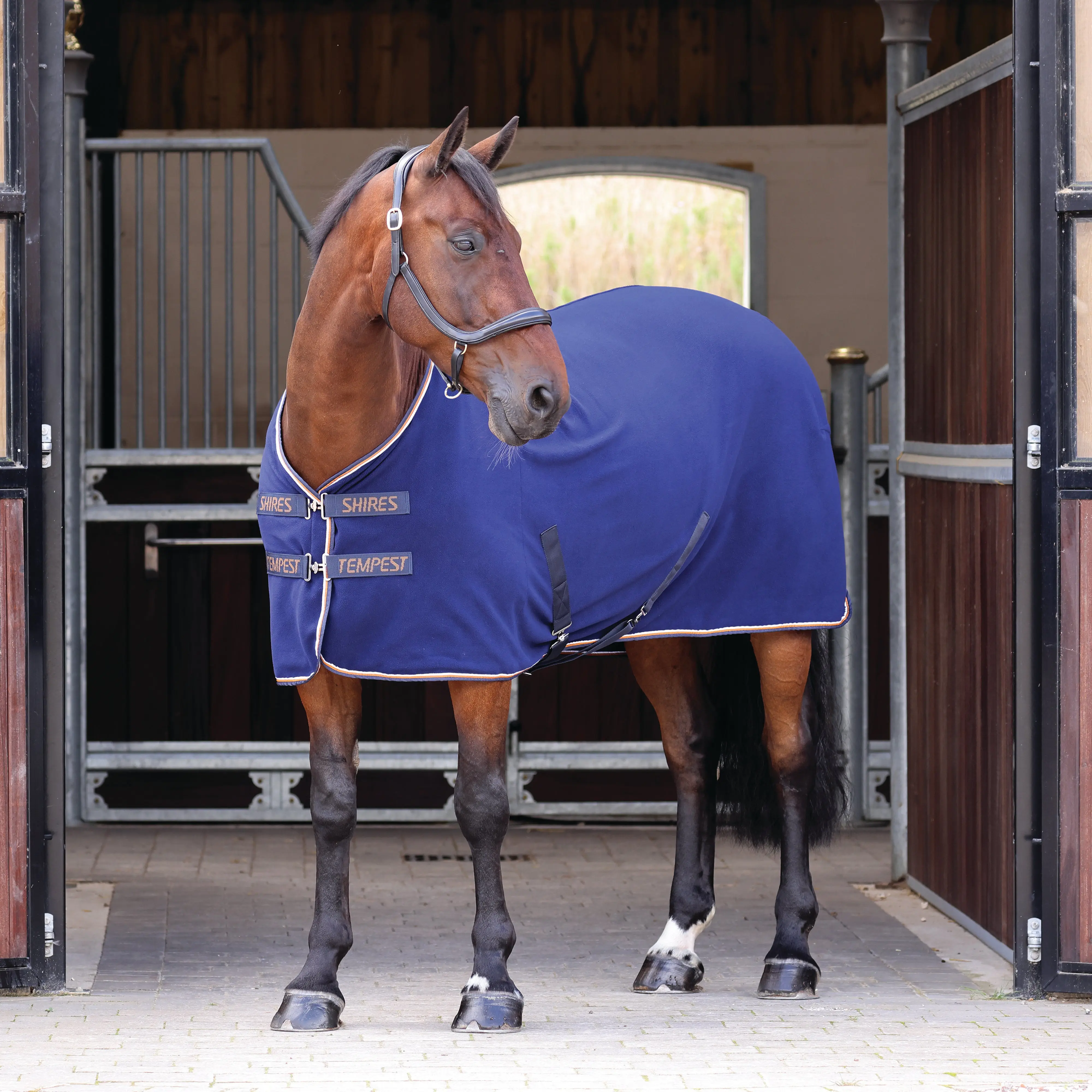 Shires Tempest Original Navy Fleece Rug - Image 8