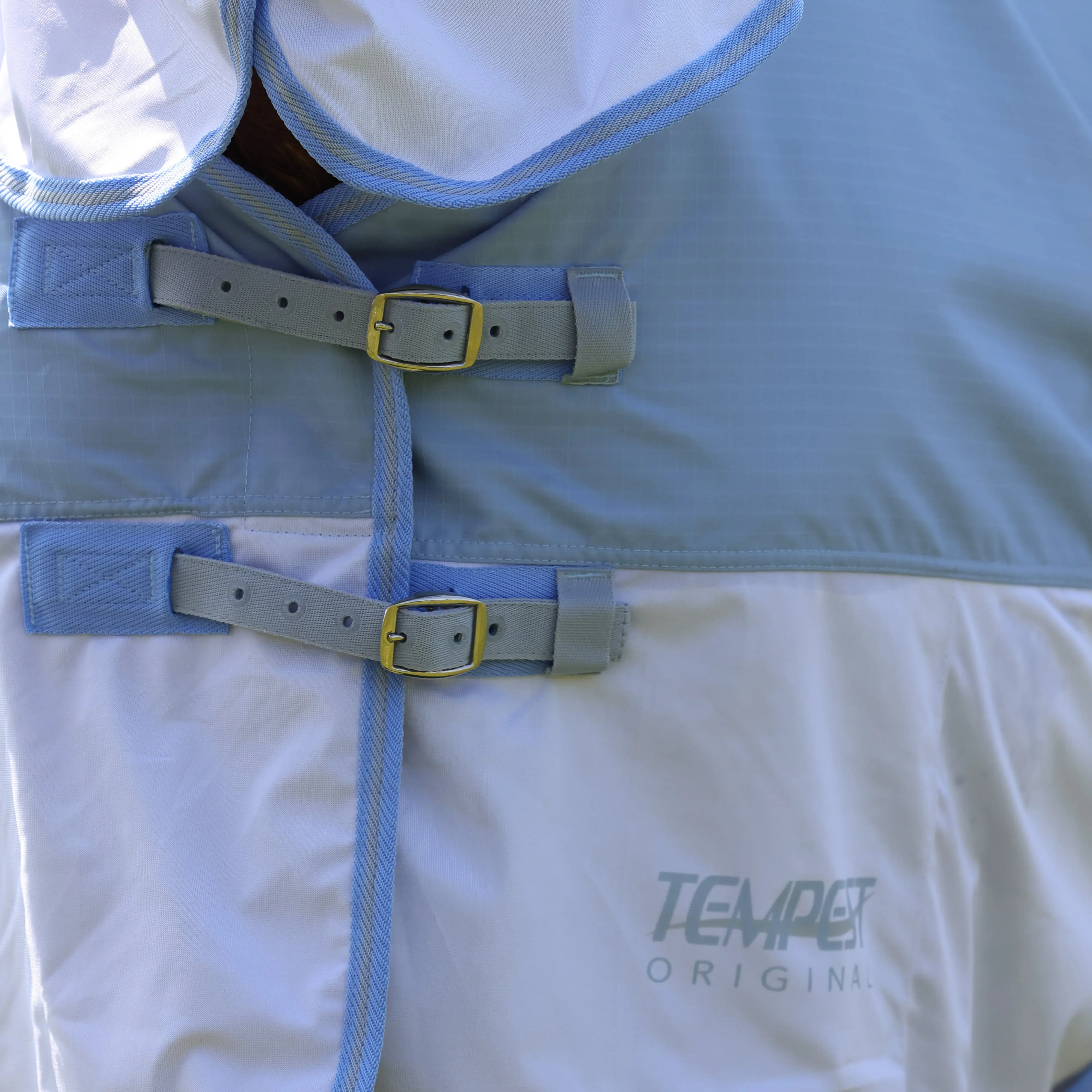 Shires Tempest Original Pale Blue Waterproof Fly Combo Rug - Image 6