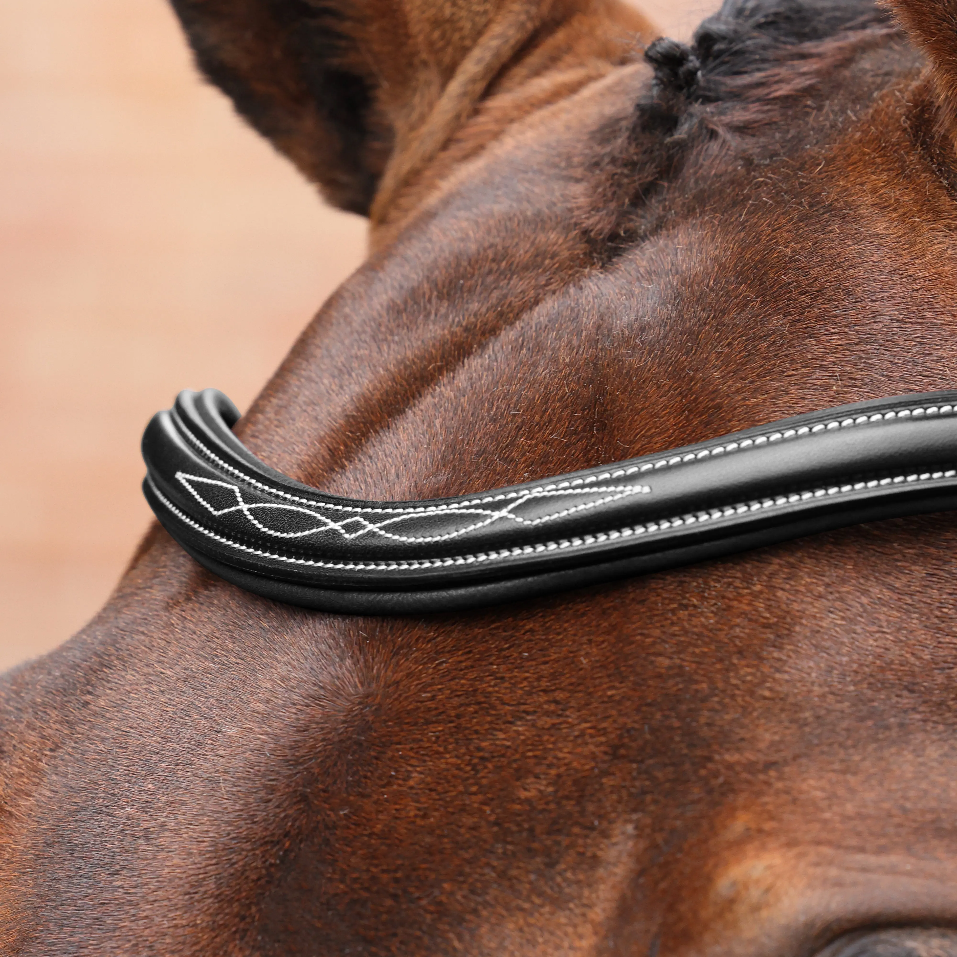 Shires Velociti LUSSO Opus 180M Ergonomic Flash Bridle Black - Image 3