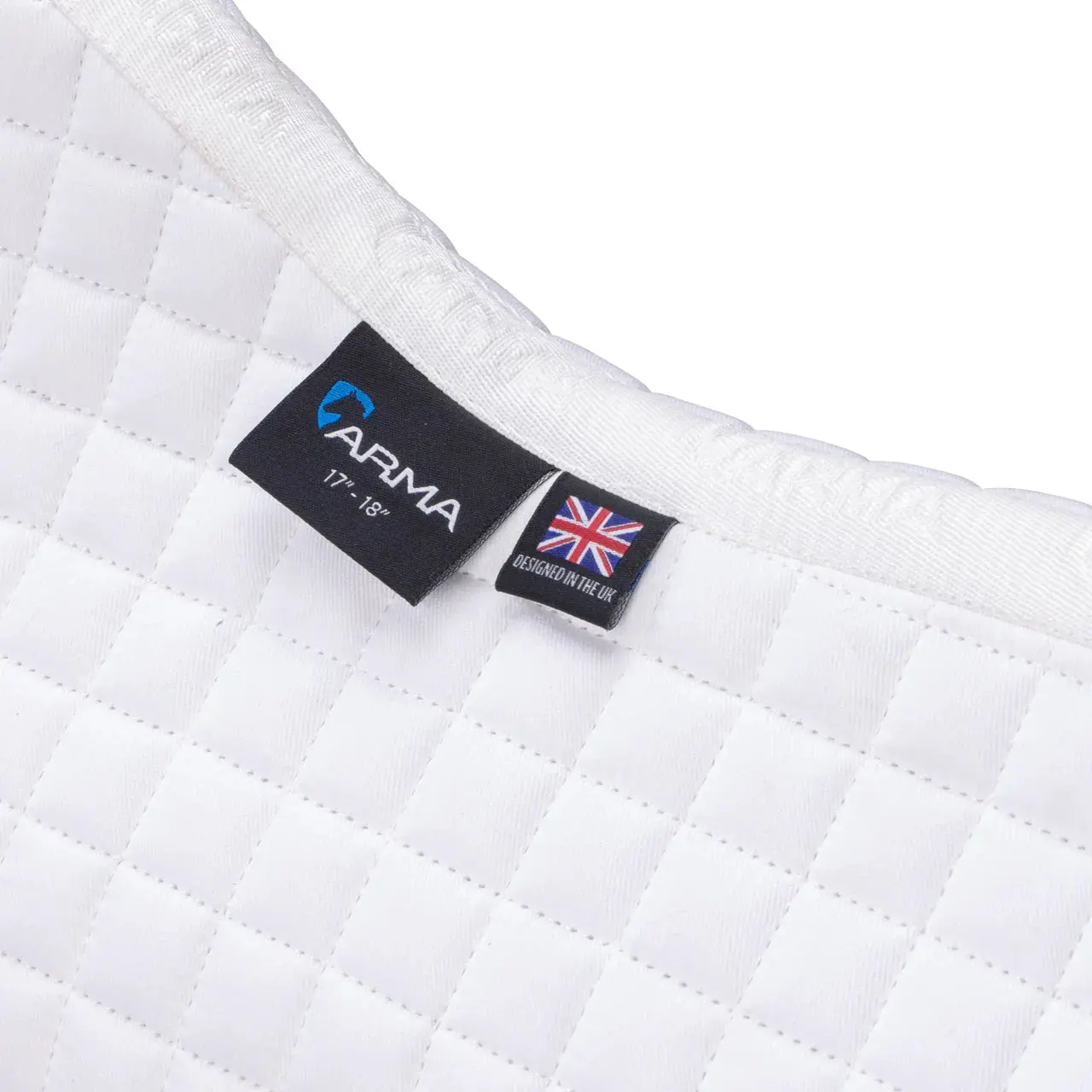 Shires White ARMA Deluxe Cotton Saddlecloth - Image 3