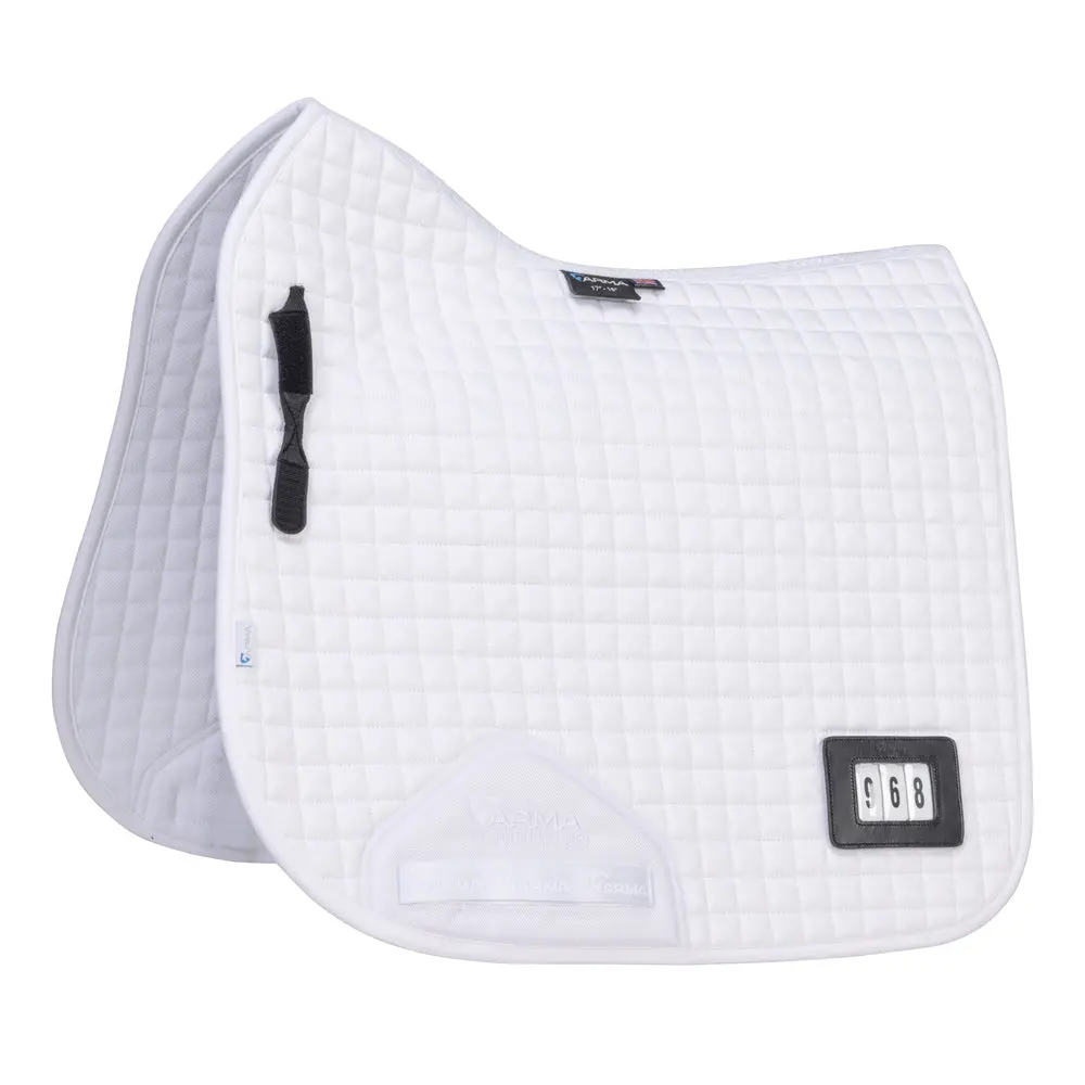 Shires White ARMA Numbered Dressage Saddlecloth