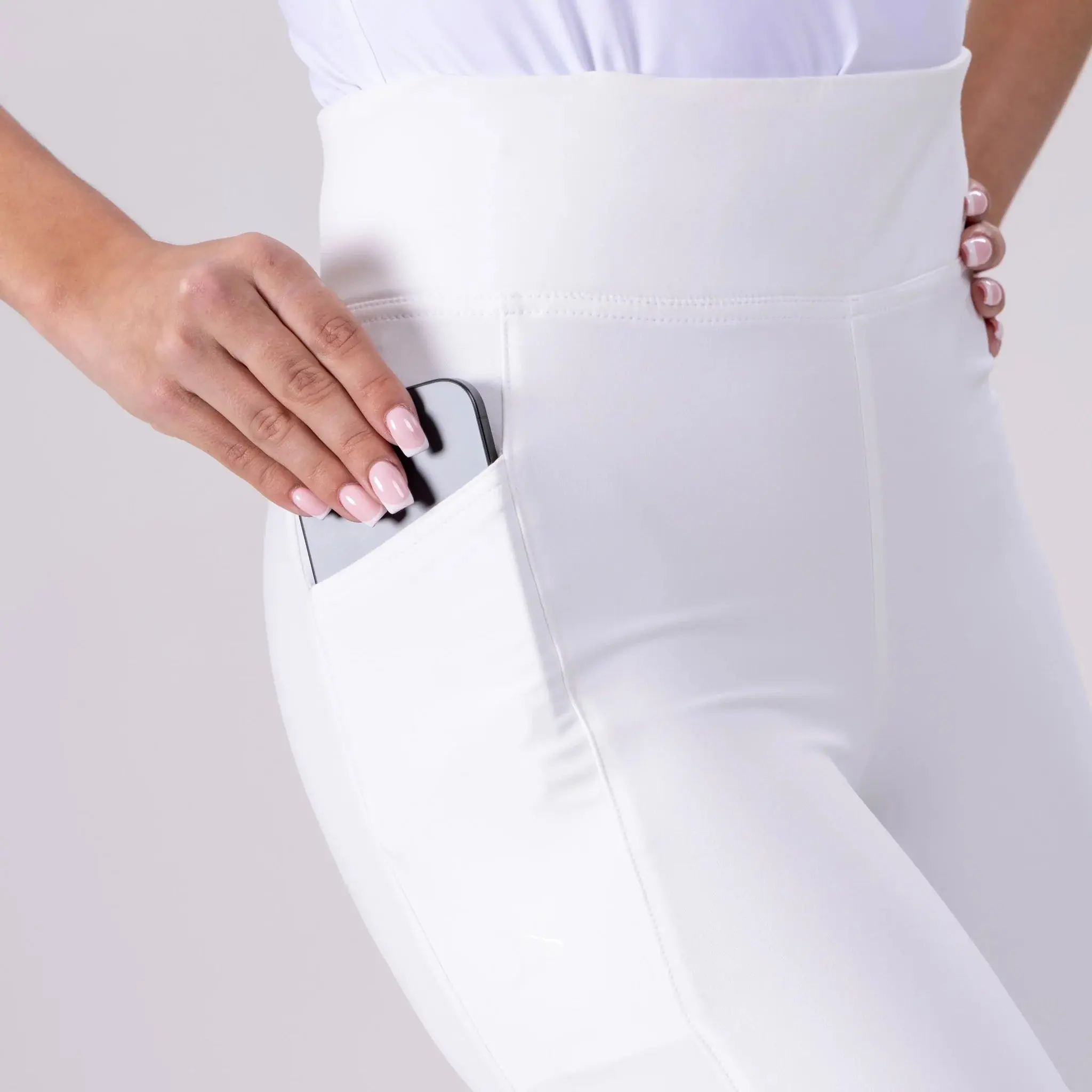 Shires White Aubrion Eltar Riding Tights - Image 4