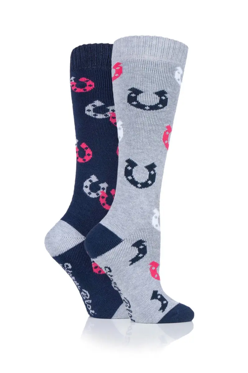 Storm Bloc Navy/Grey Ladies Midweight Knee High Socks - Image 3