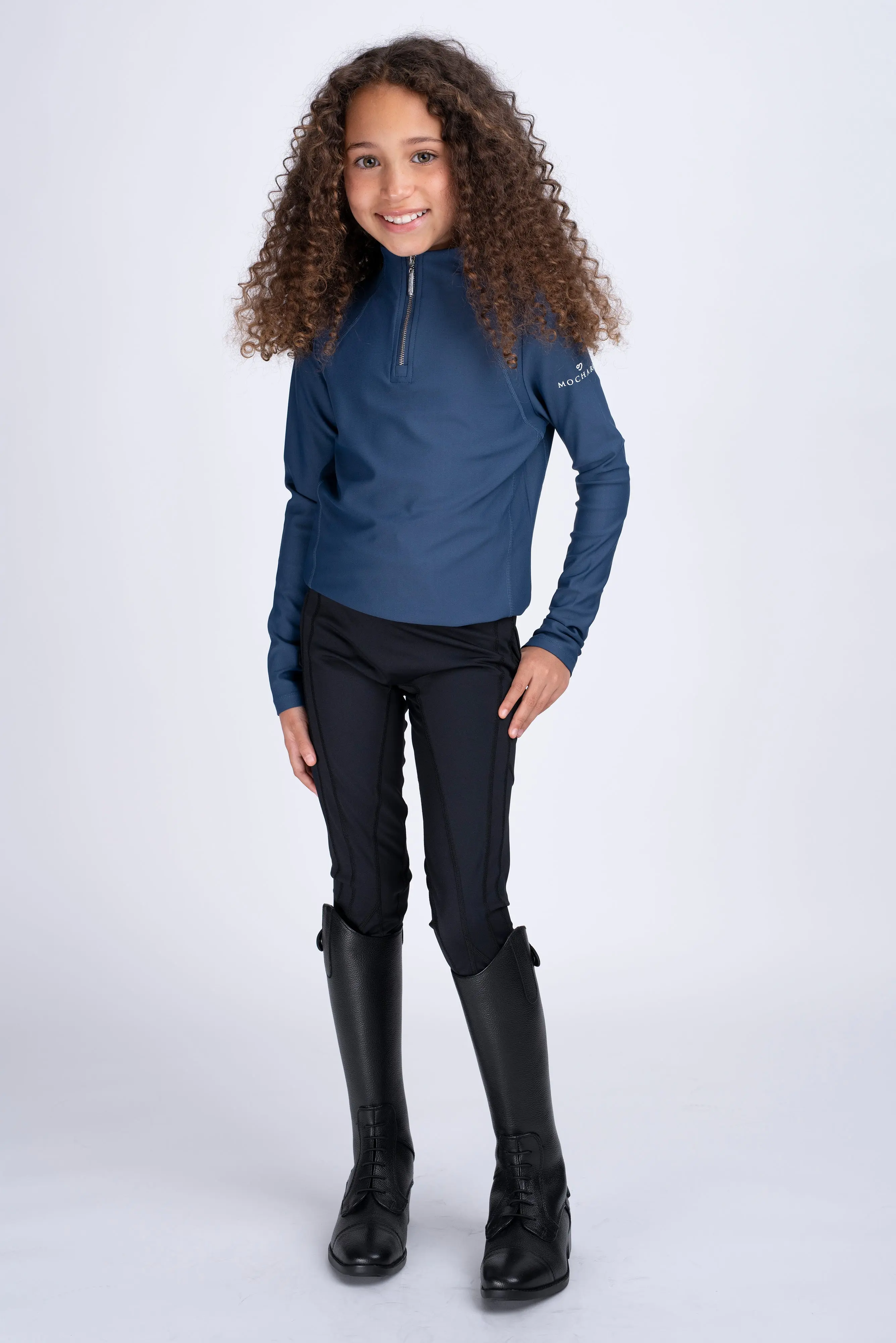 Mochara Technical Base Layer in Indigo Recycled Young Rider - Image 4