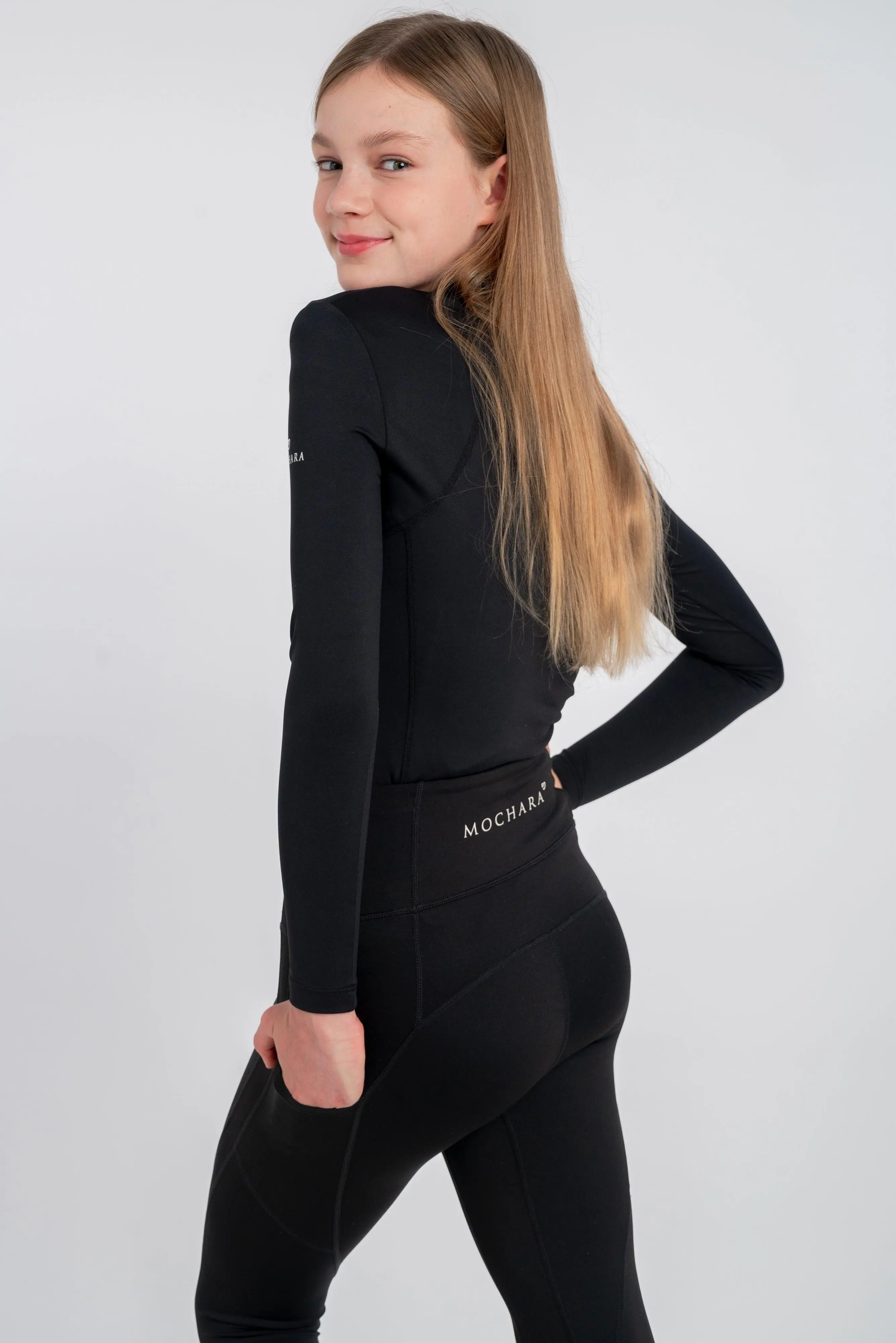Mochara Technical Leggings in Black Recycled Young Rider - Image 2