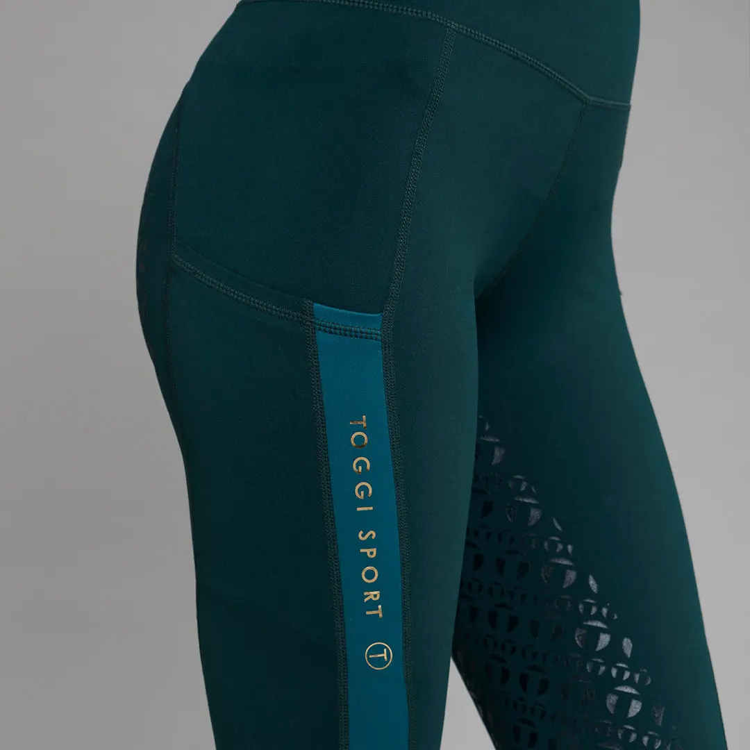 Toggi Dark Green Sculptor Maret Womens Riding Tights - Image 9