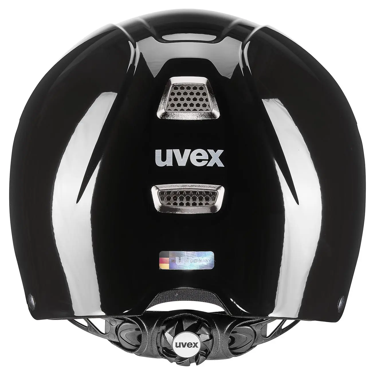 Uvex Shiny Perfexxion III Black Adjustable Riding Hat - Image 5