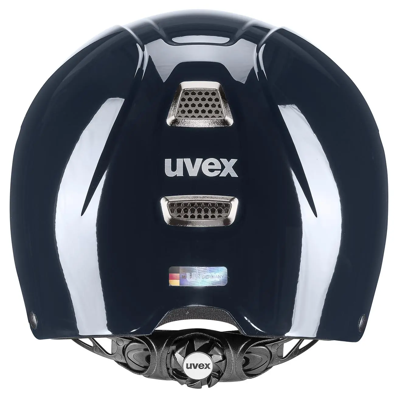 Uvex Shiny Perfexxion III Navy Adjustable Riding Hat - Image 5