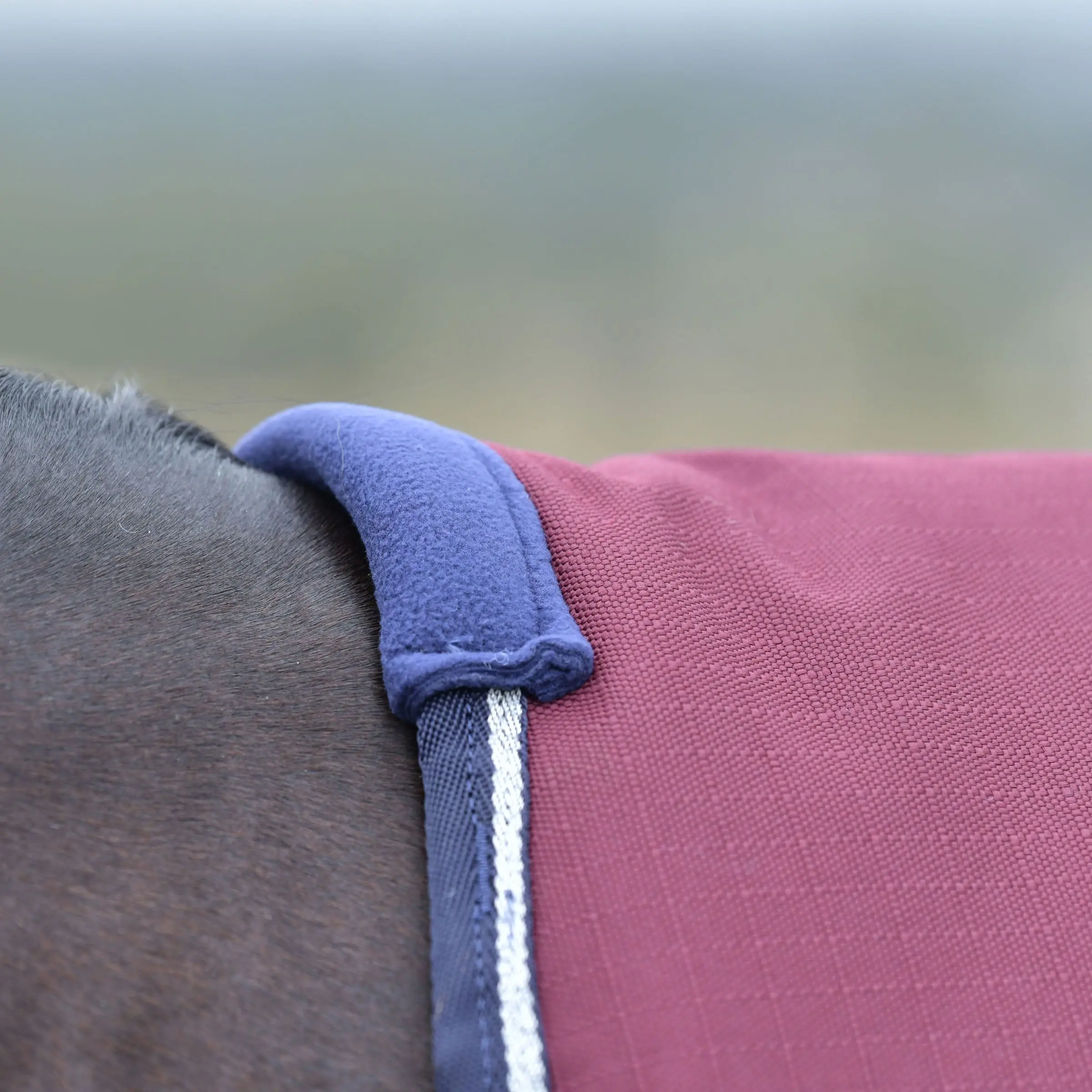 Weatherbeeta Comfitec Essential Turnout 220G Burgundy/ Navy - Image 3