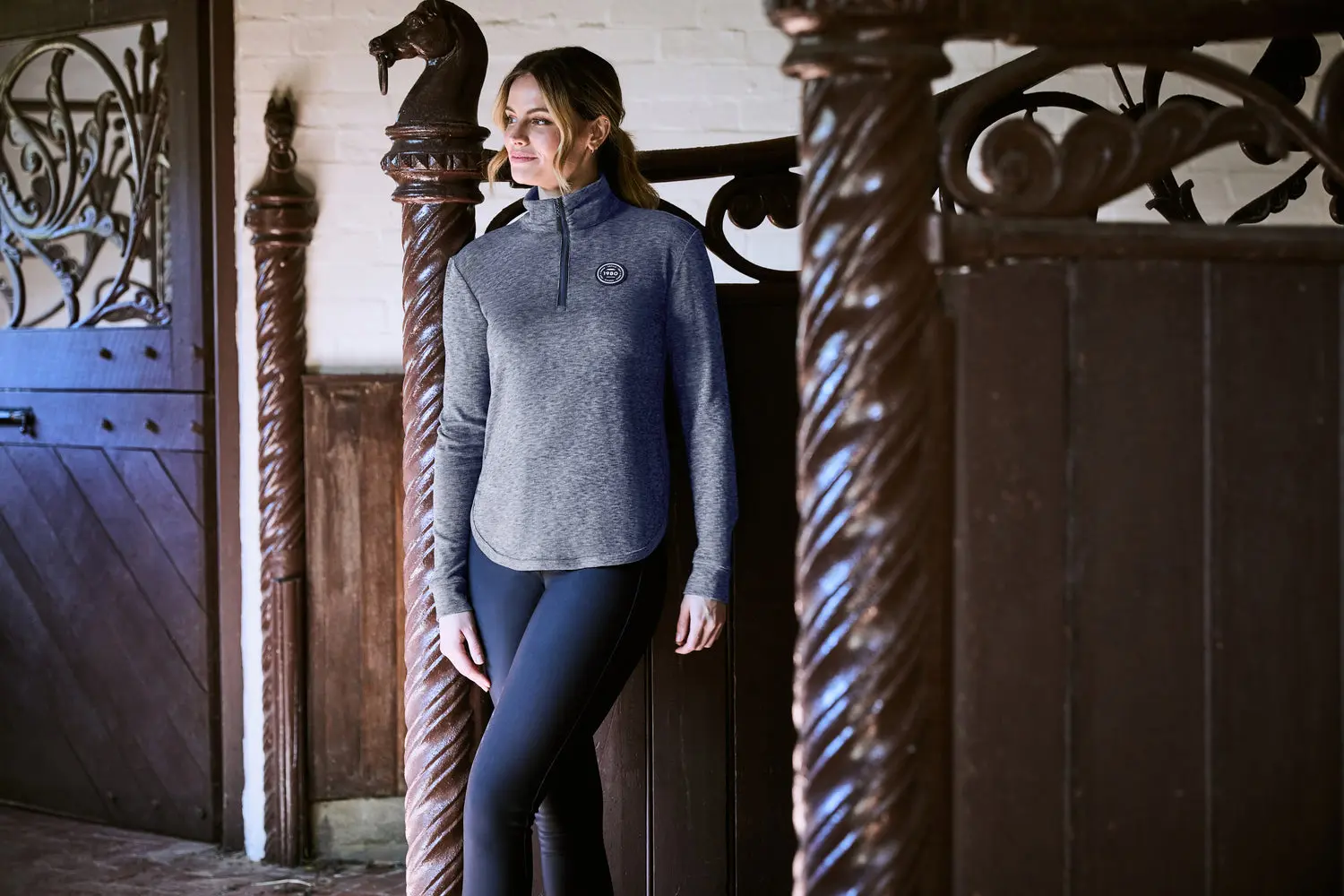 WeatherBeeta Navy Iris London Layer Long Sleeve Top - X Small (UK 8)