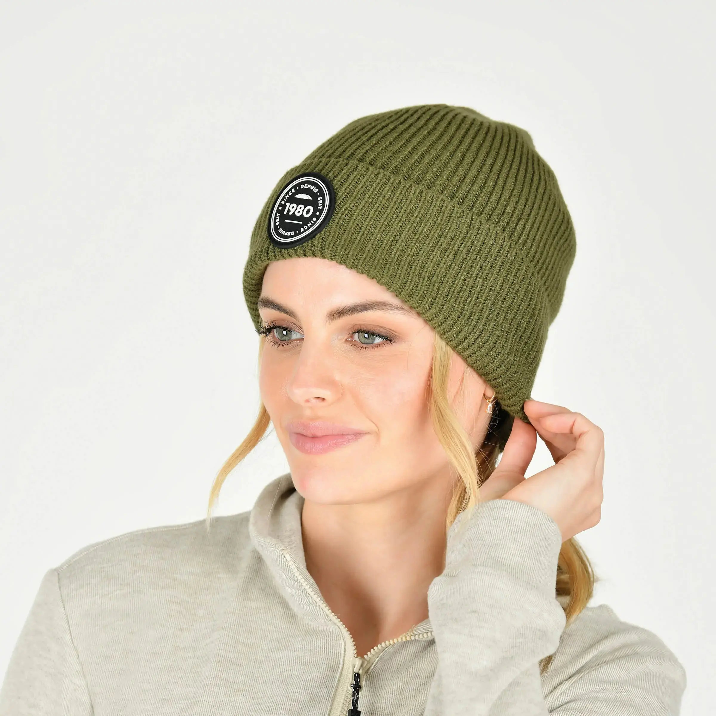 WeatherBeeta Olive Night Fleece Lined Beanie - Image 4