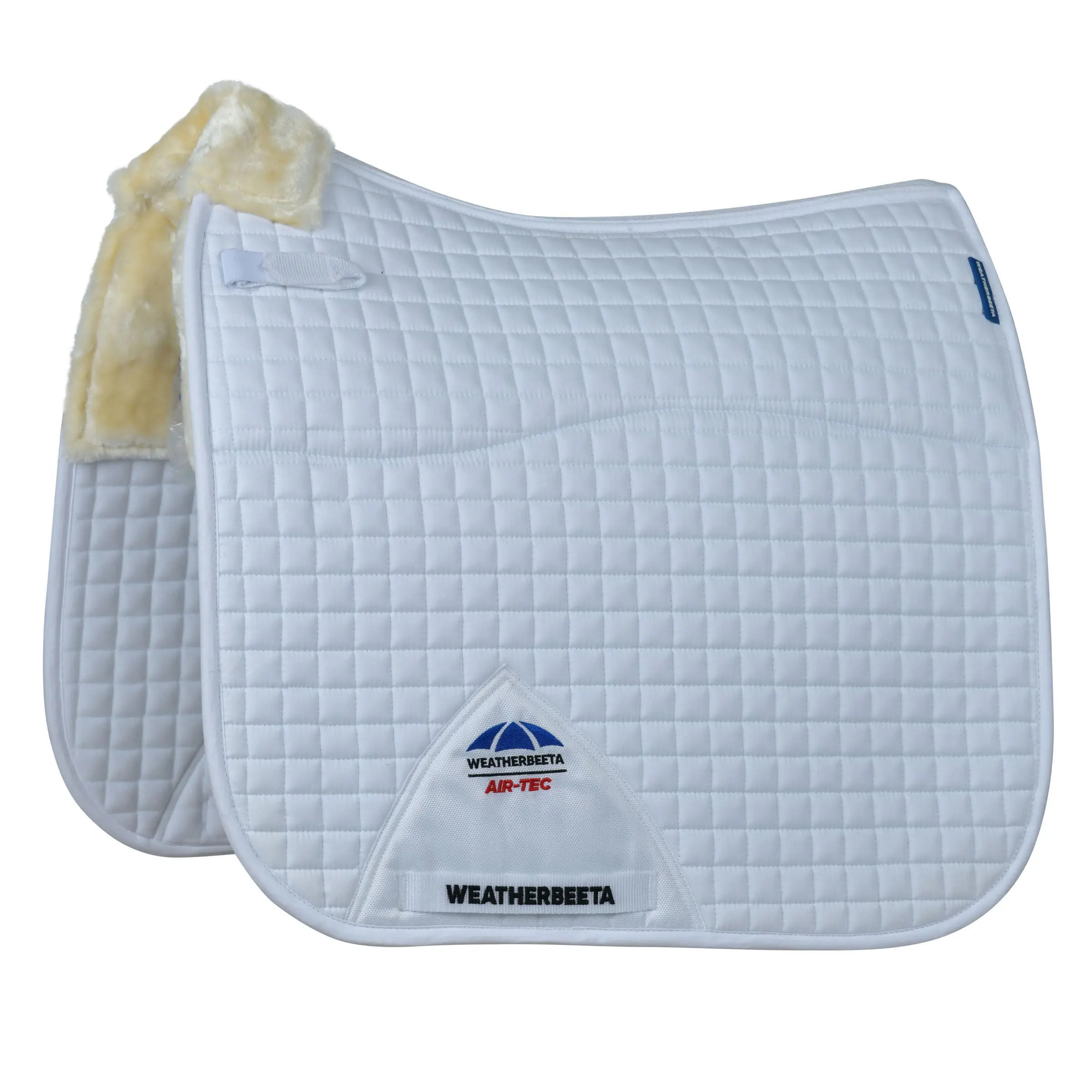 Weatherbeeta Prime Air-Tec Comfy Fleece Dressage Saddle Pad White