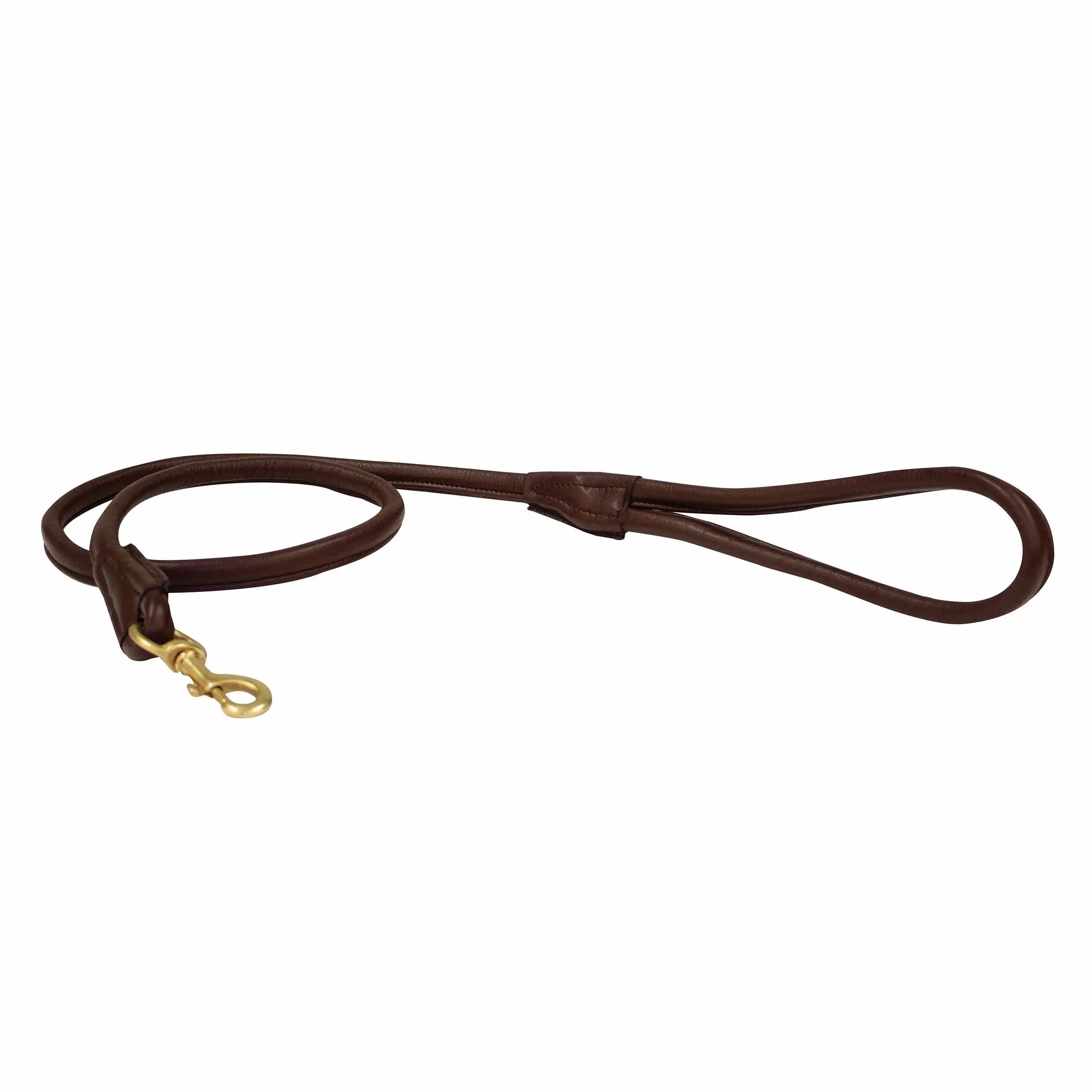 Weatherbeeta Rolled Leather Brown Dog Lead
