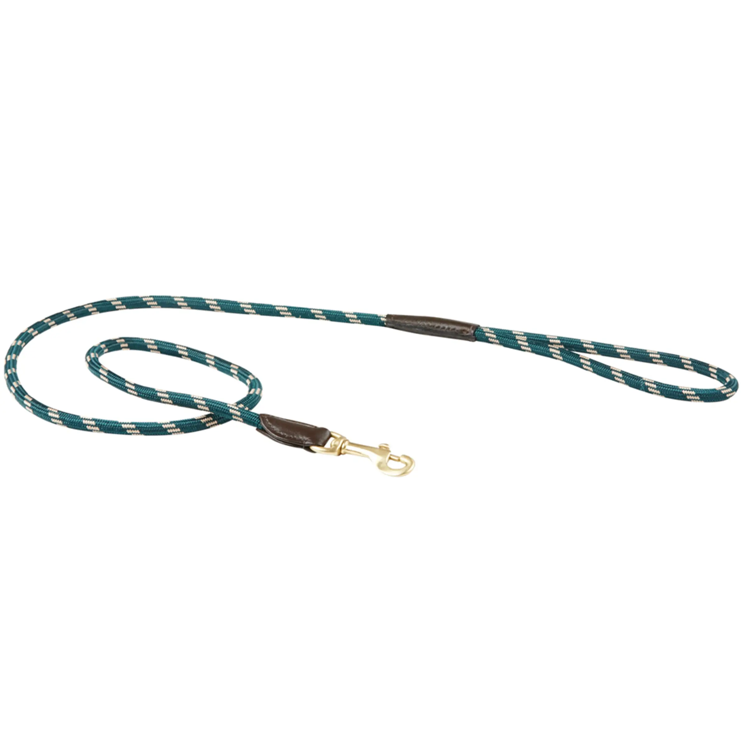 Weatherbeeta Rope Leather Hunter Green/Brown Dog Lead