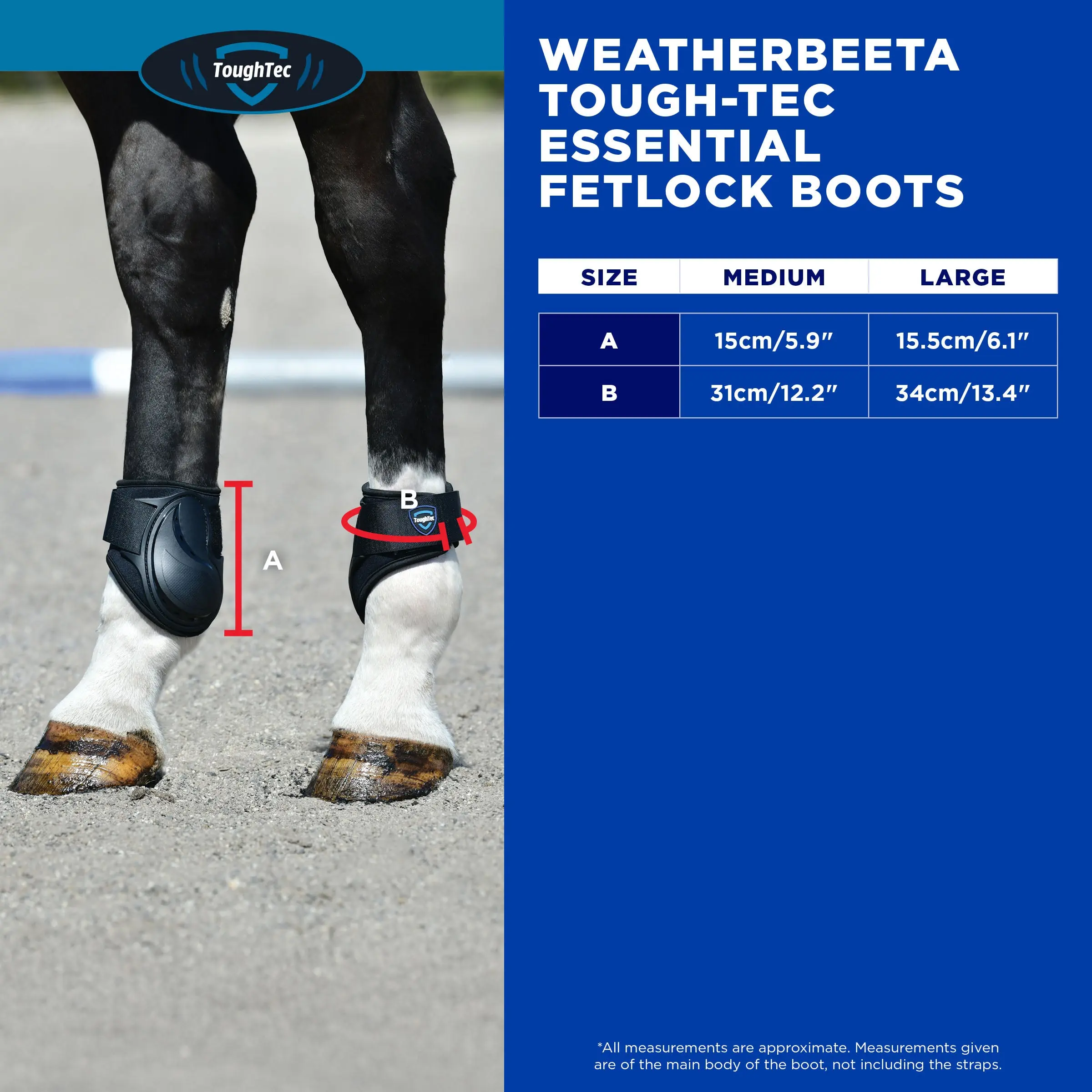 Weatherbeeta Tough-Tec Essential Fetlock Boots Black - Image 5