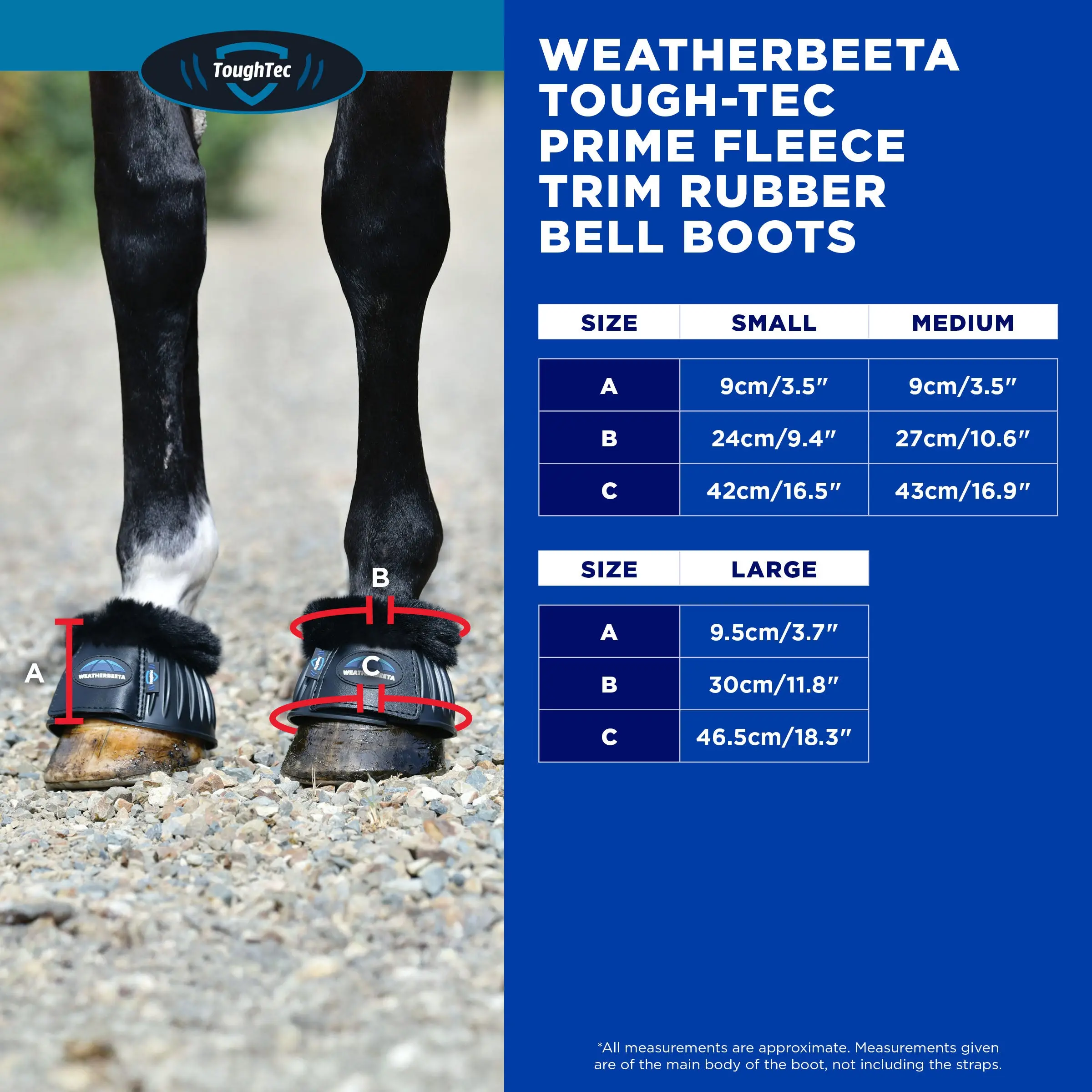 Weatherbeeta Tough-Tec Prime Fleece Trim Rubber Bell Boots Black/Forest Green - Image 6