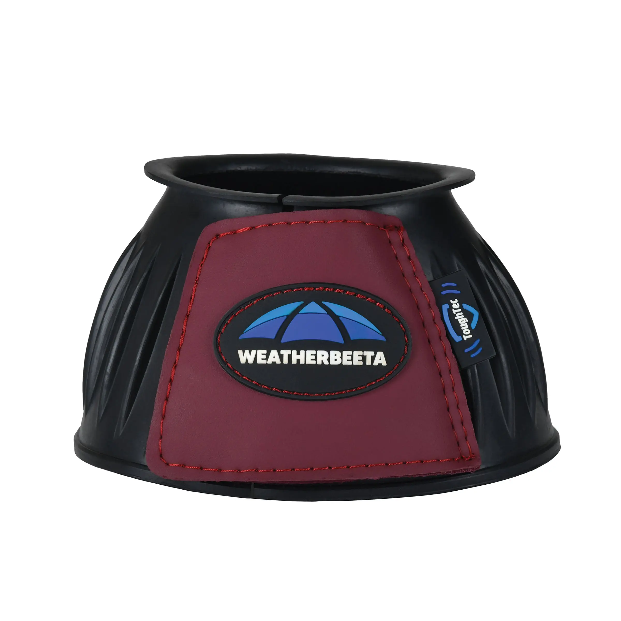 Weatherbeeta Tough-Tec Prime Rubber Bell Boots Black/Burgundy - Image 2