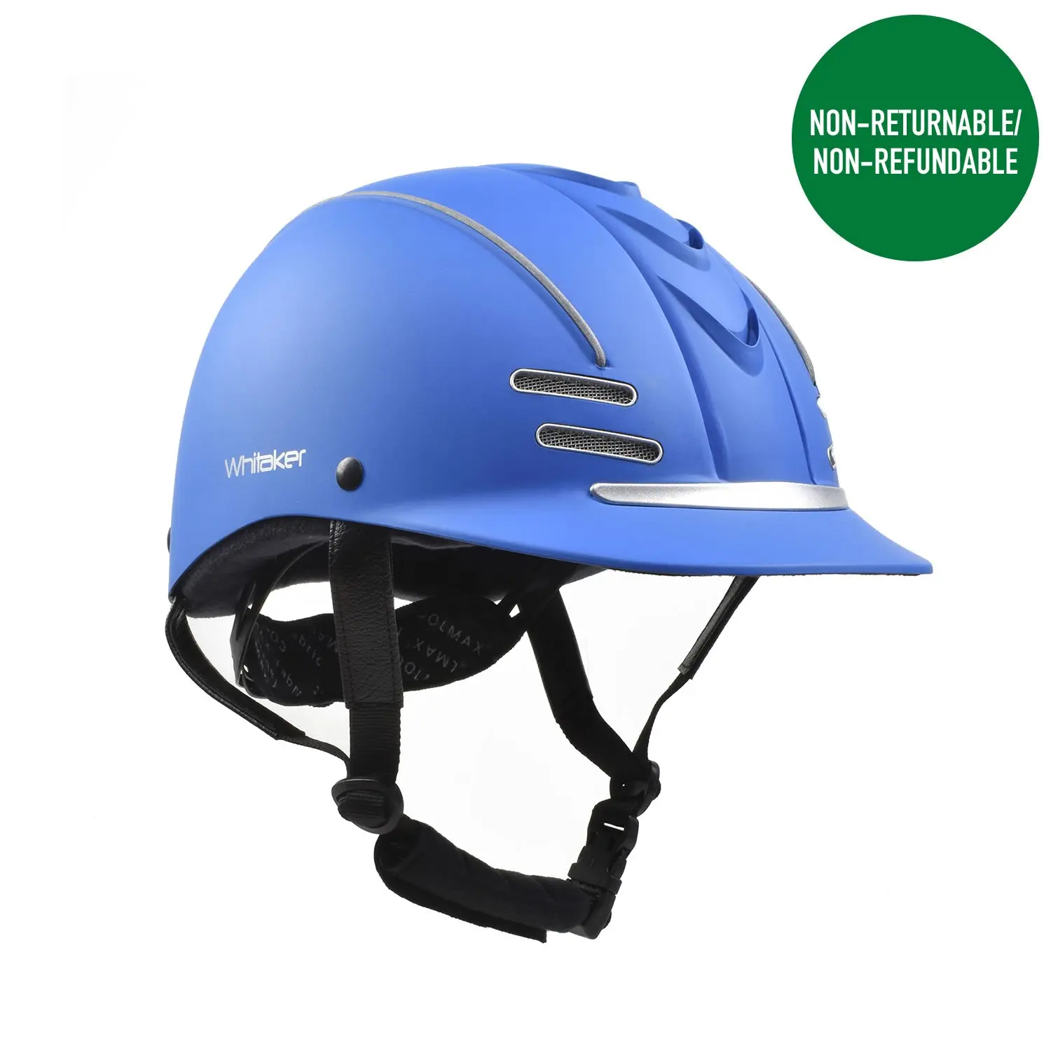 Whitaker Club Young Rider Helmet Blue/Silver - Image 2