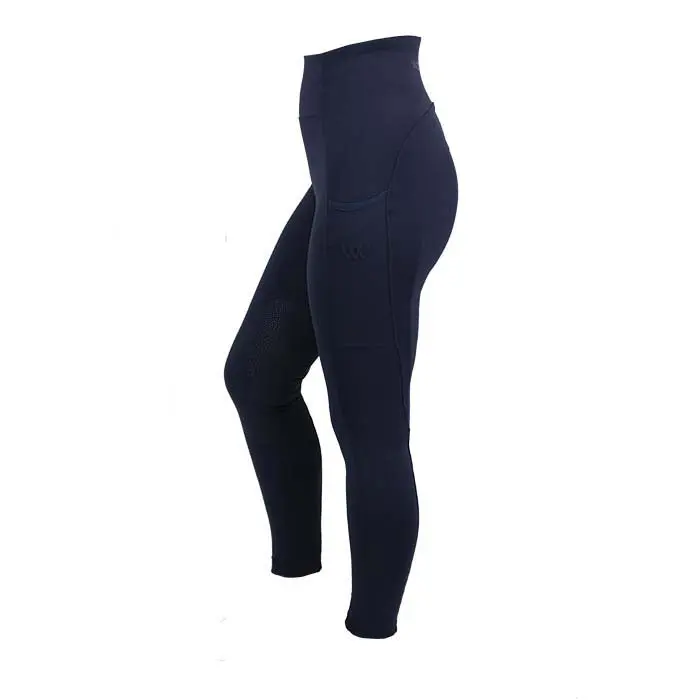 Woof Wear Original Knee Patch Navy Riding Tights - Image 6